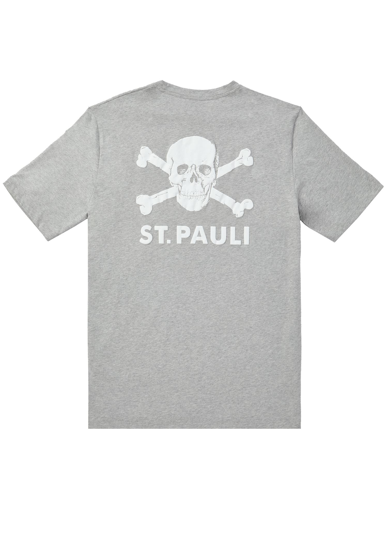 T-Shirt Skull and Crossbones - grey-white