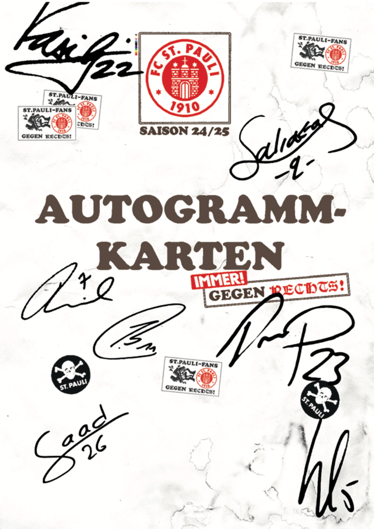 Autogrammkartenset Profis 24-25 signiert