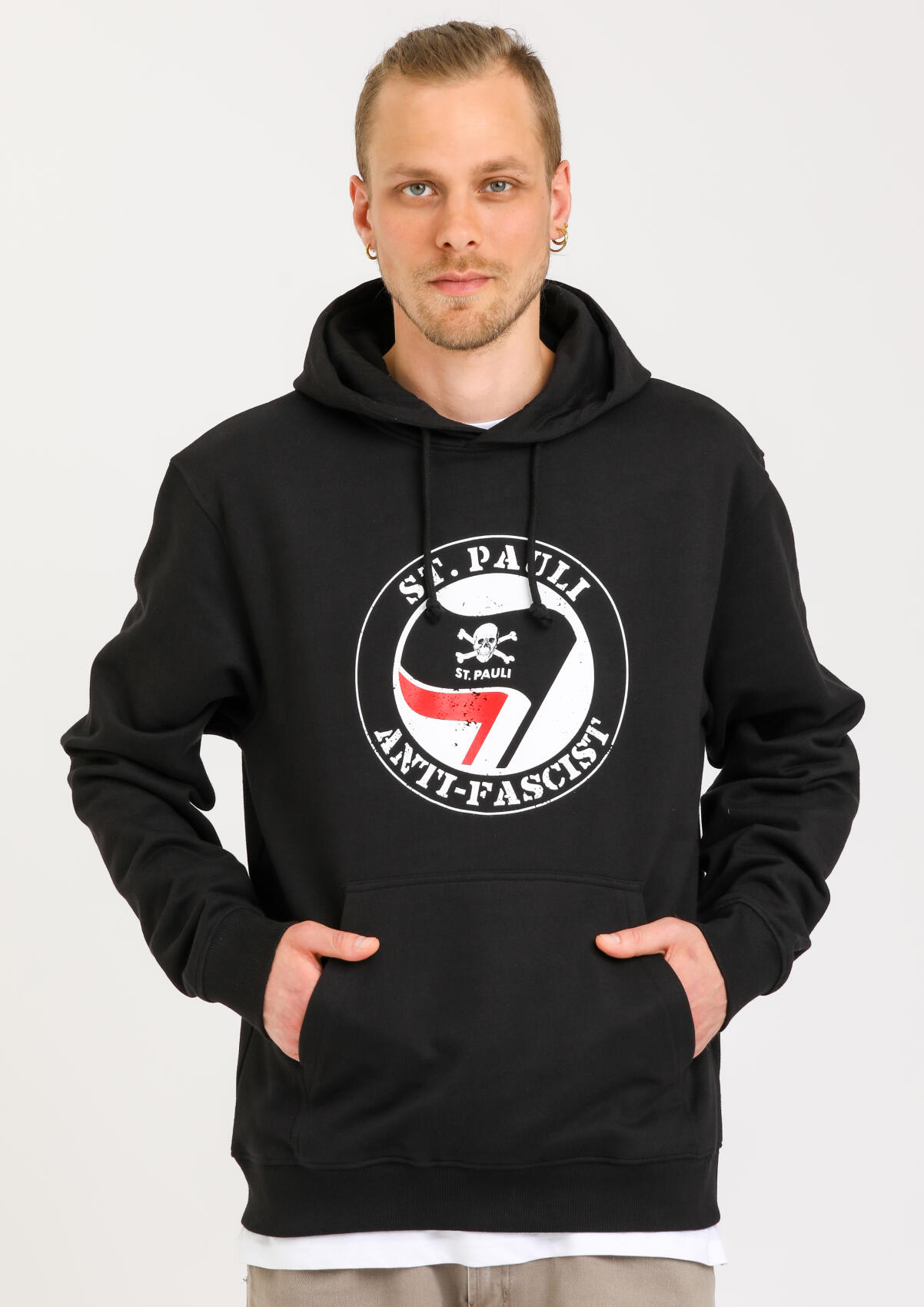 Hooded Sweater Anti Fascist