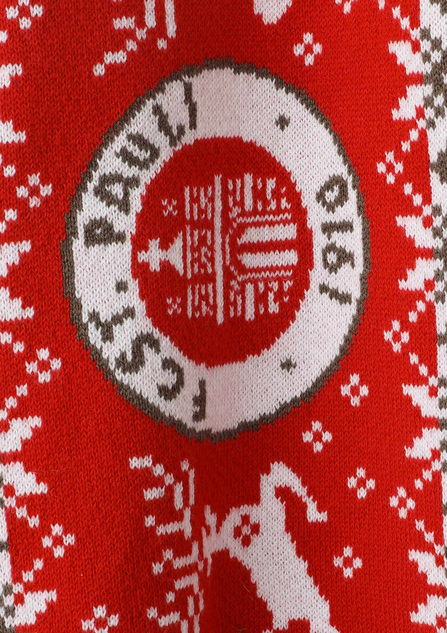 Scarf "Christmas Logo" red