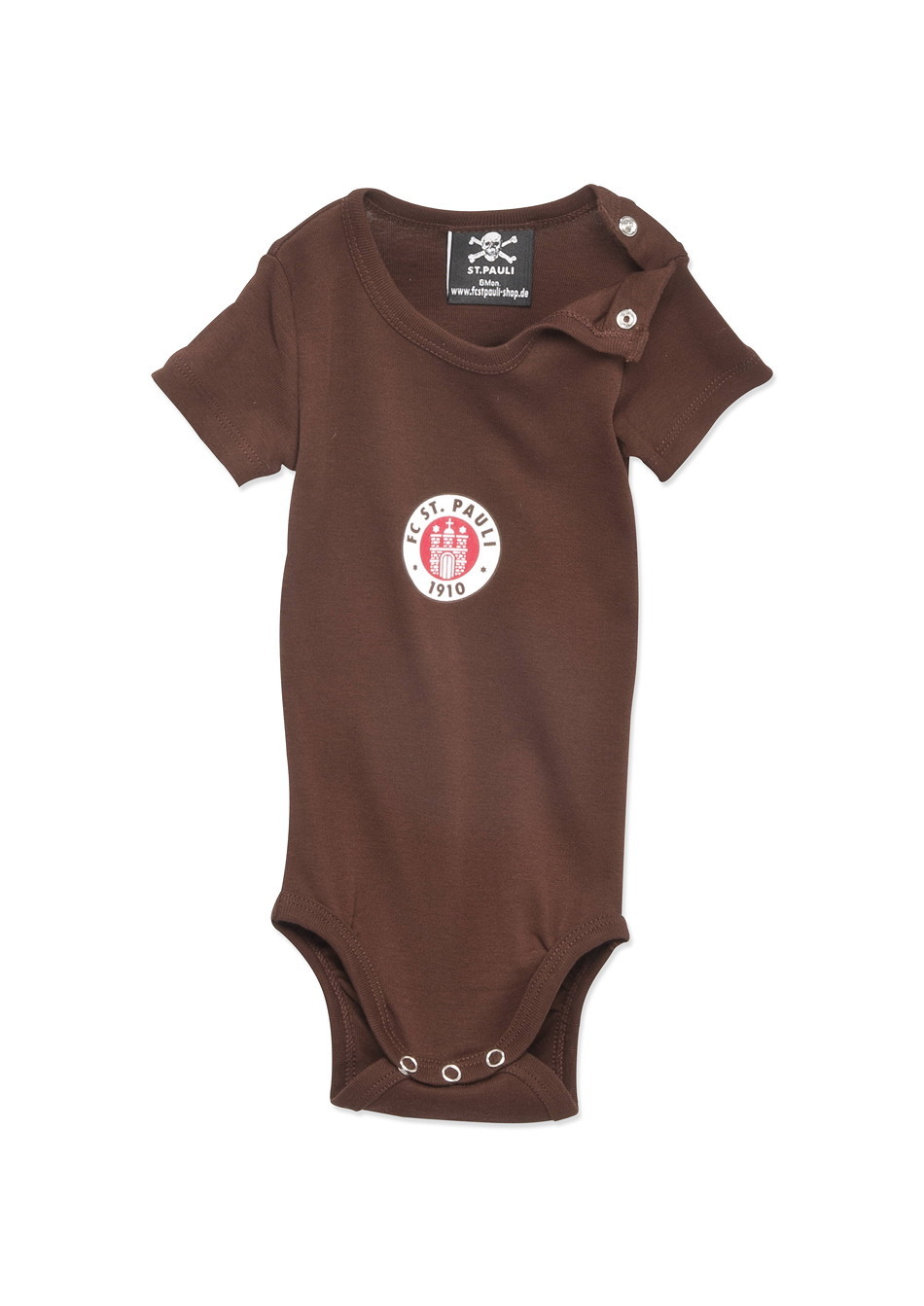 Baby bodysuit with logo, brown