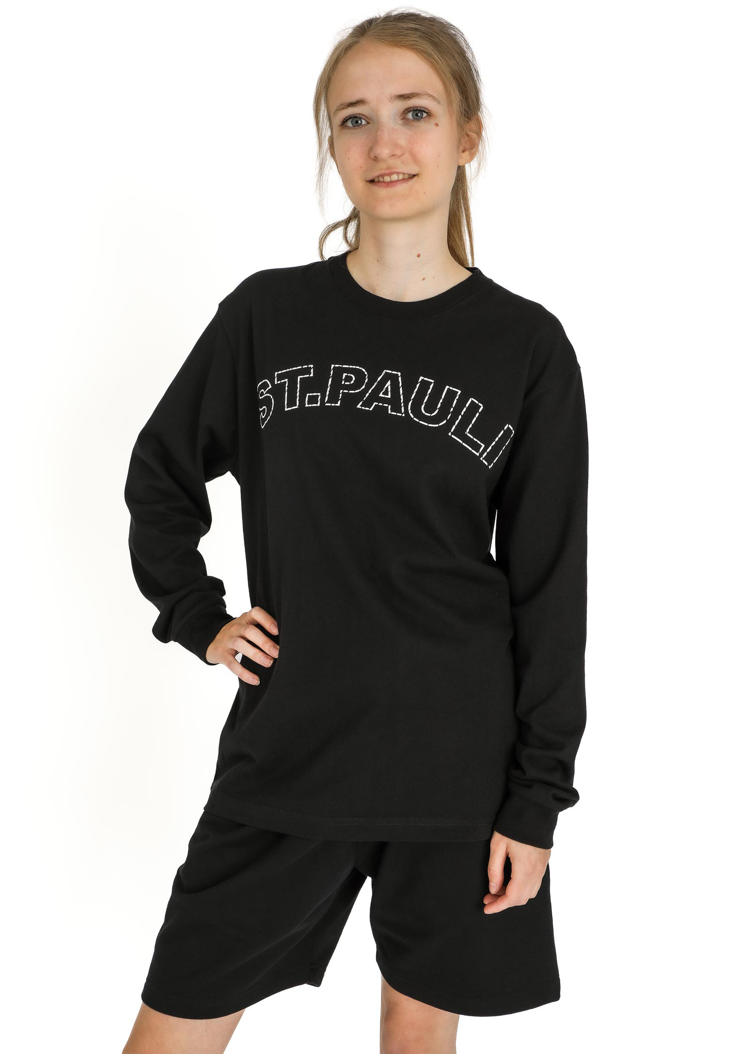 Longsleeve "College" schwarz