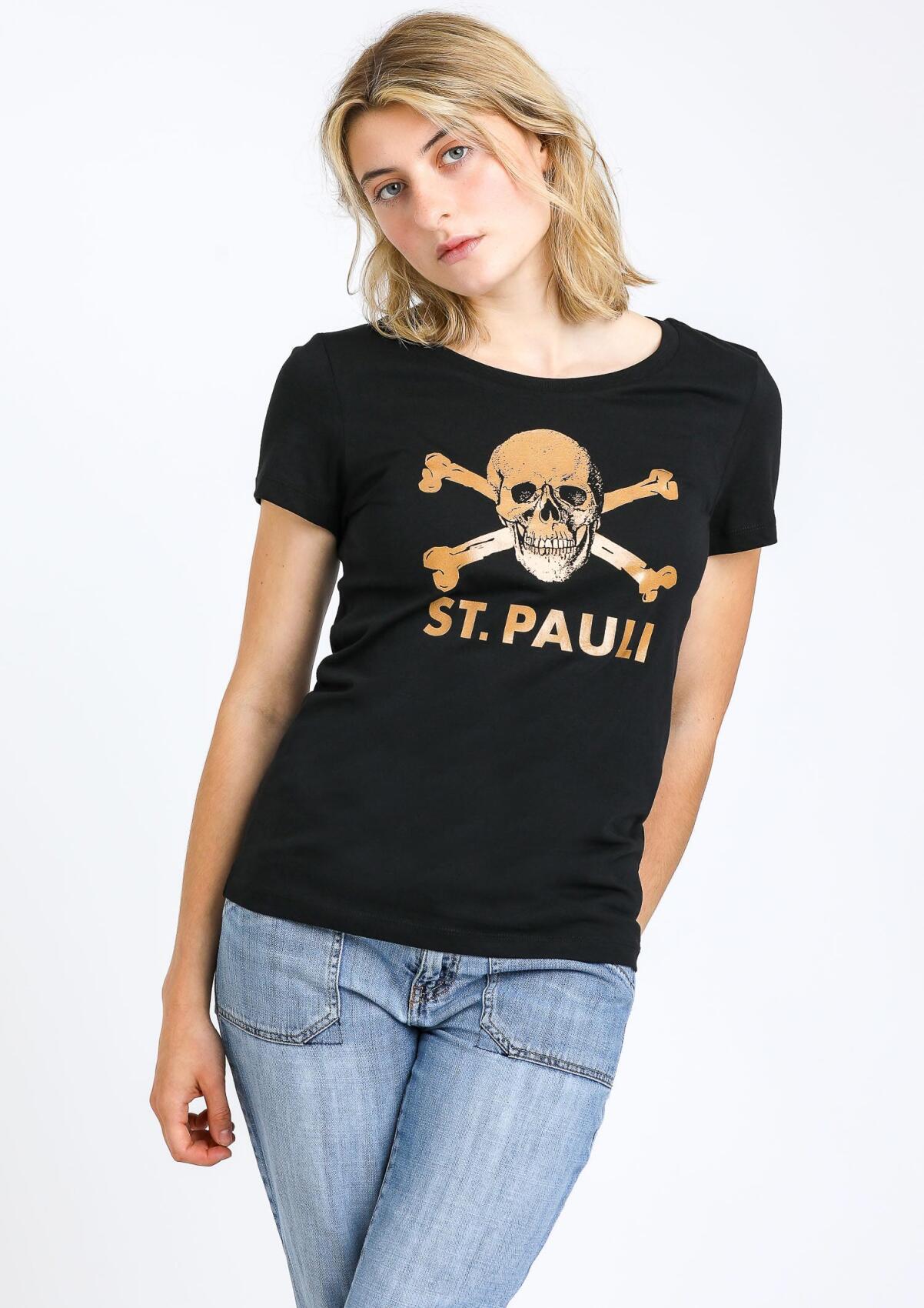 T-Shirt - tailliert "Schwarz-Gold"