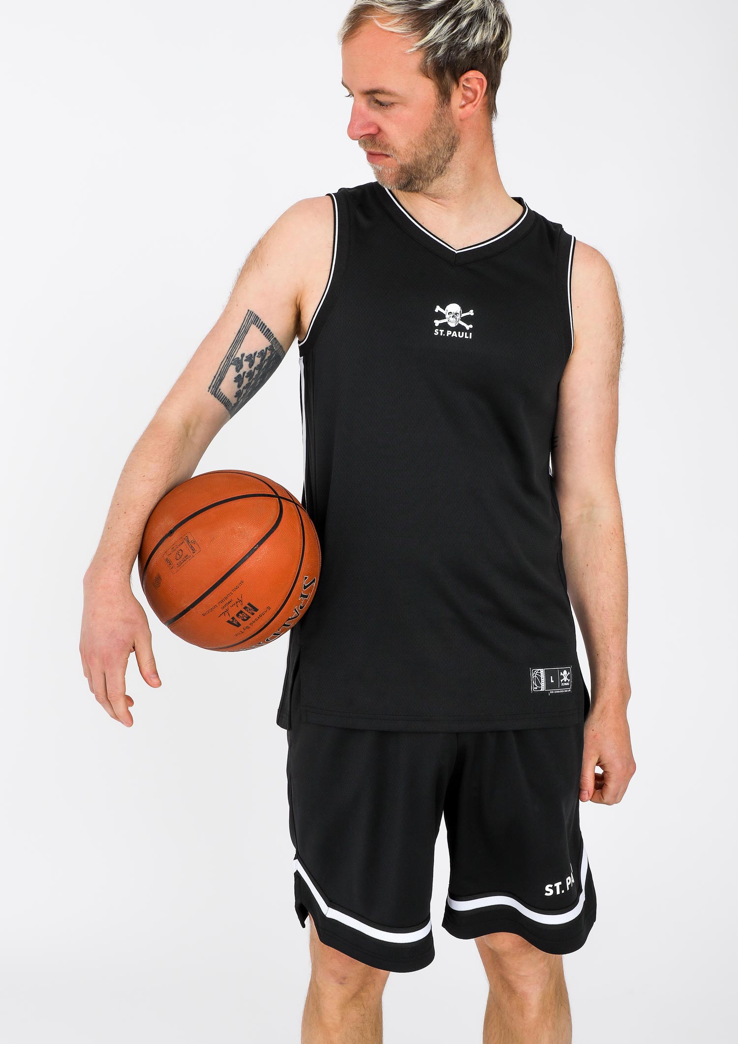 Basketball Trikot Totenkopf schwarz