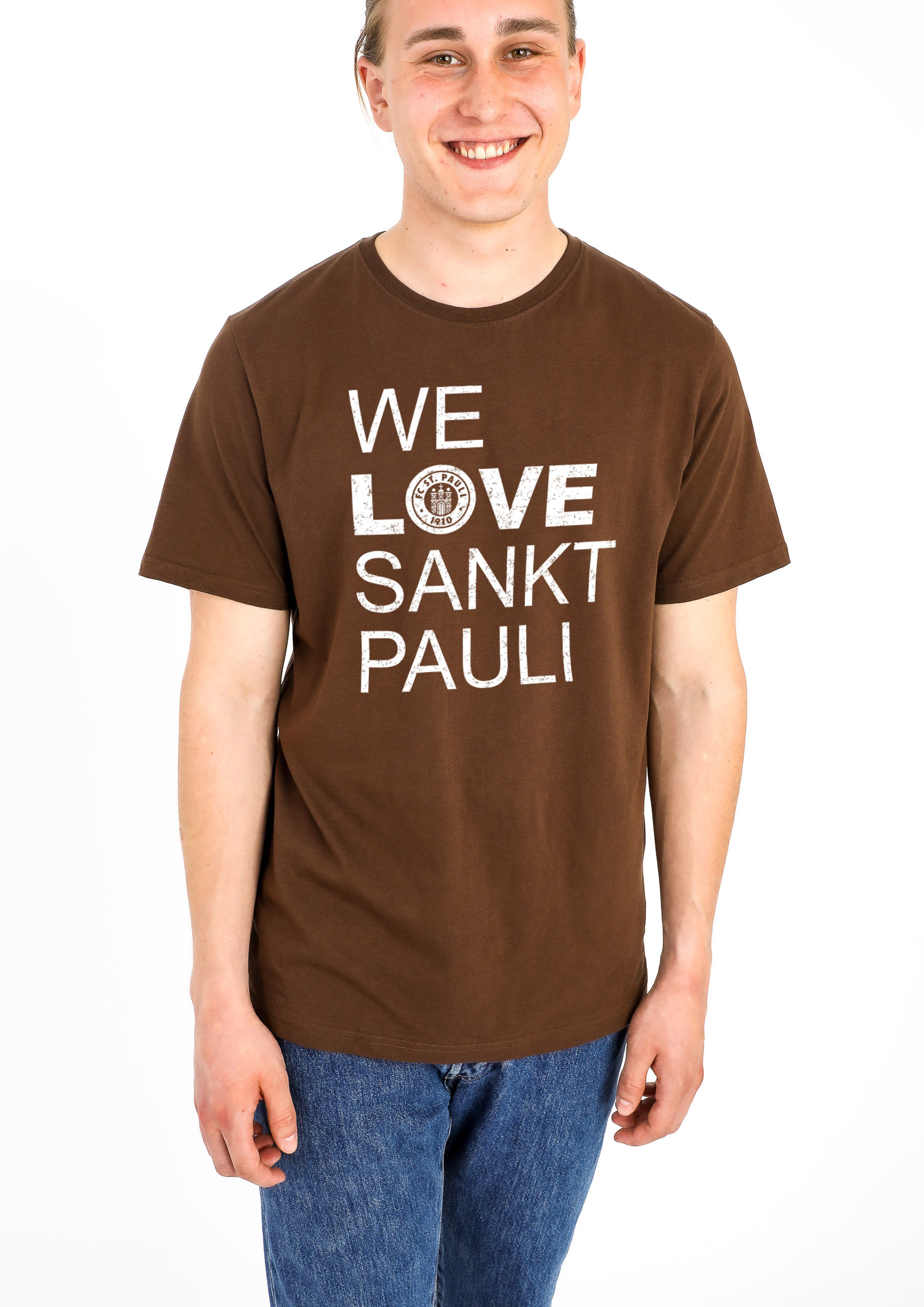 T-Shirt "We Love Sankt Pauli" - brown