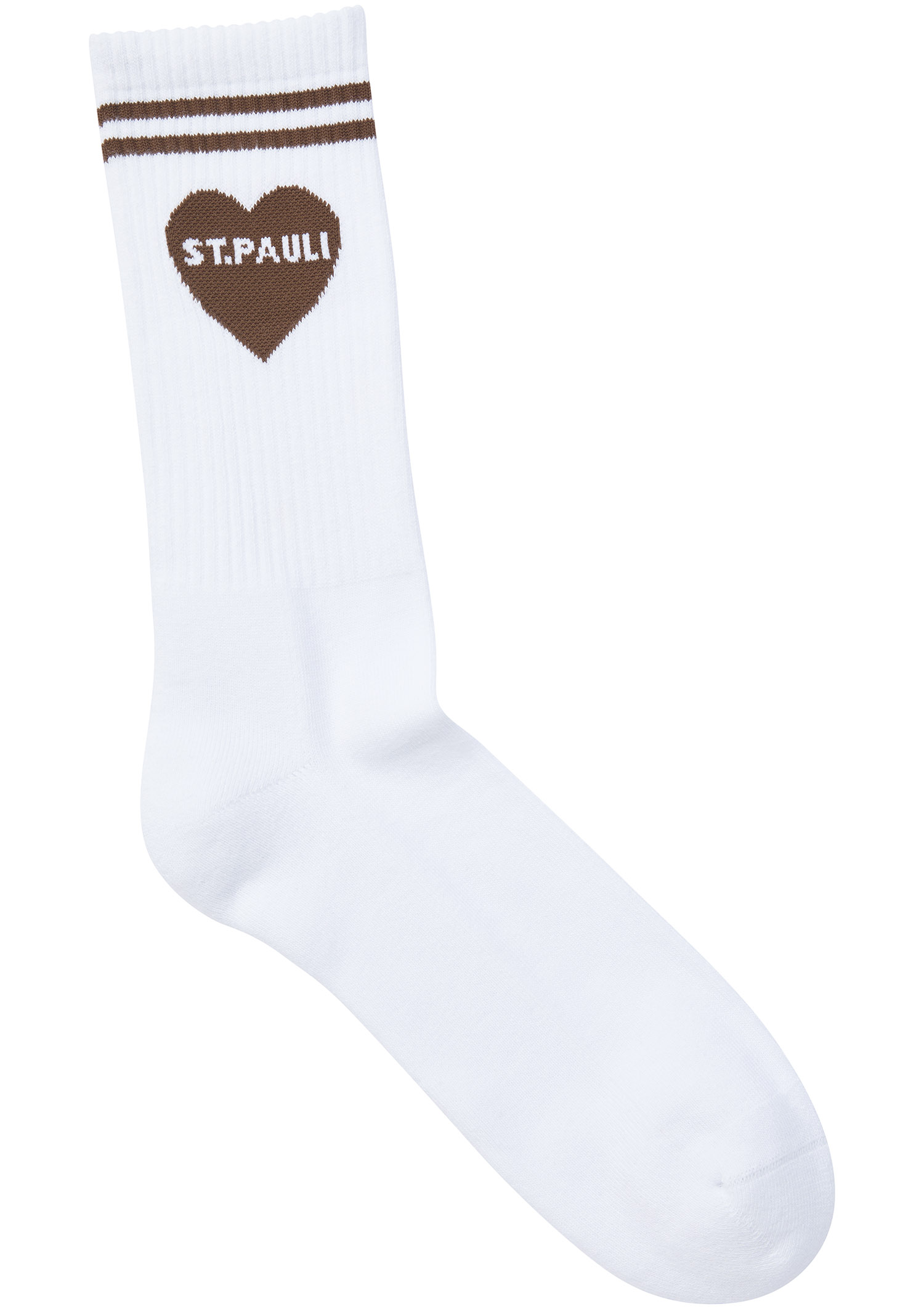 Socken "St. Pauli Herz" - braun