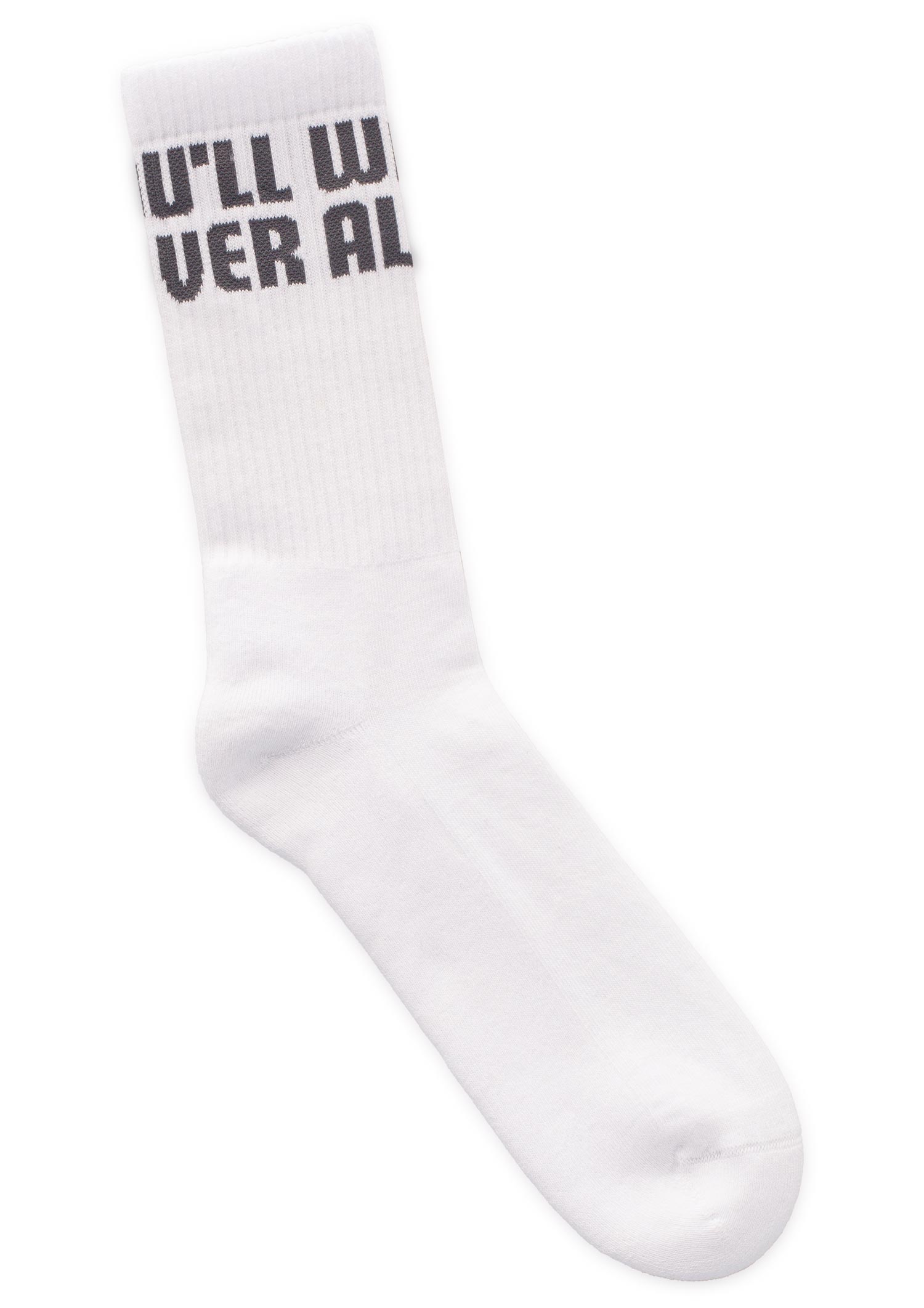 Tennis socks "You´ll never walk alone" white