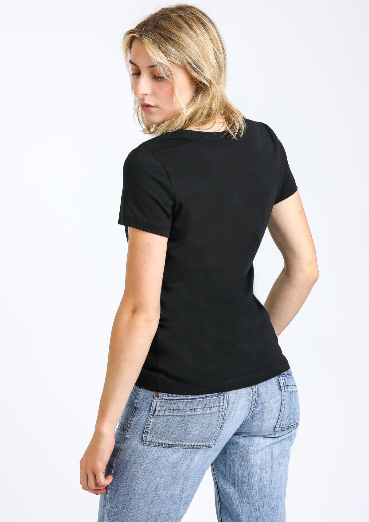 Frauen T-Shirt Schwarz-Gold