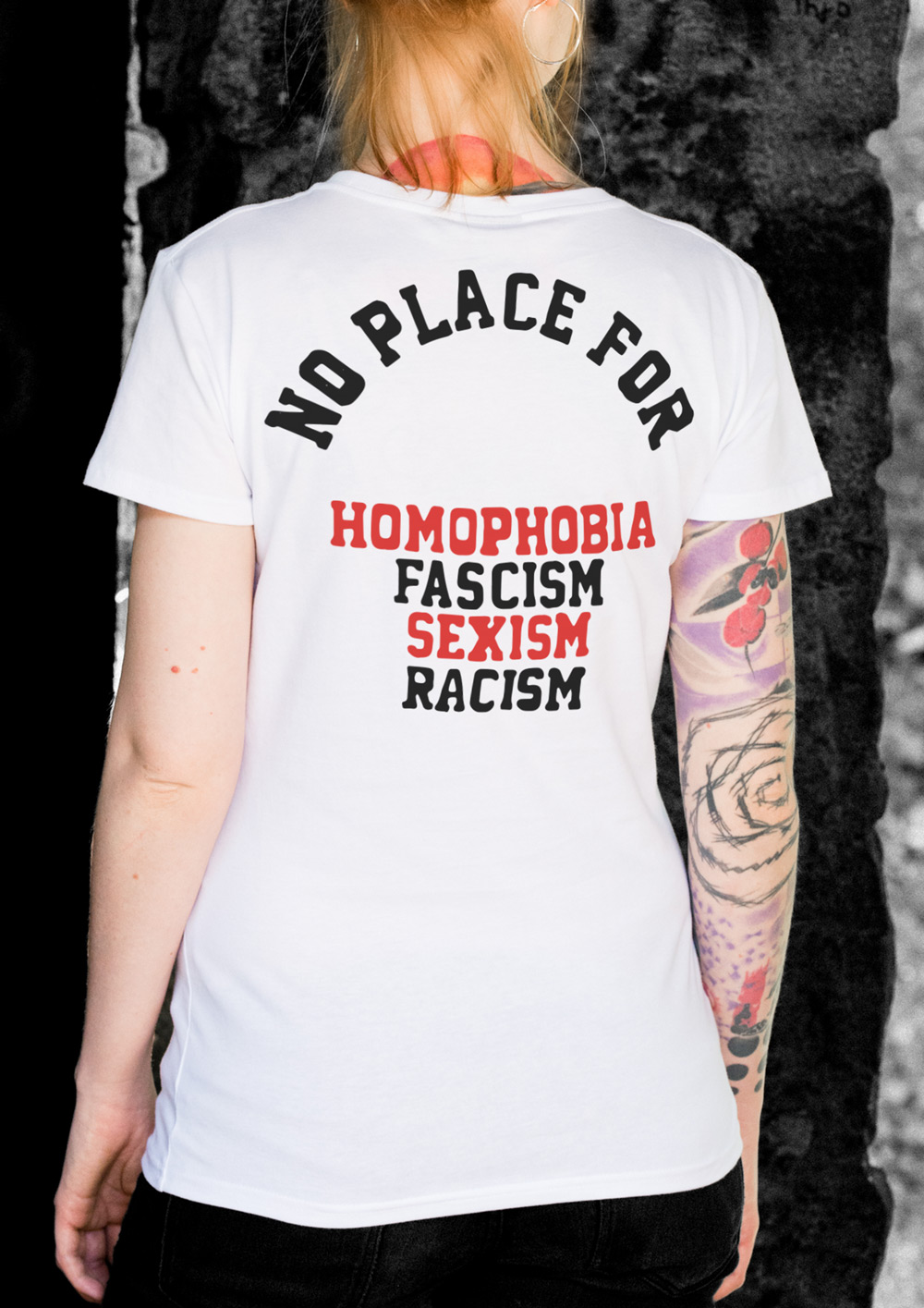 Women's T-Shirt No Place For - White