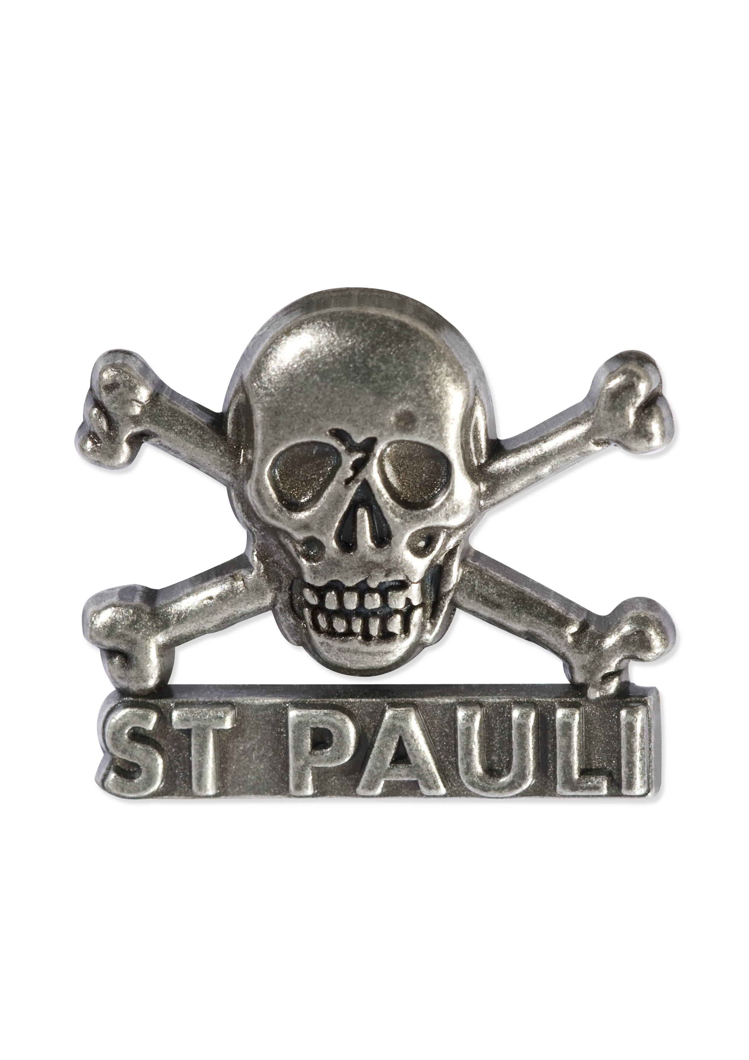Skull and crossbones pin 3D