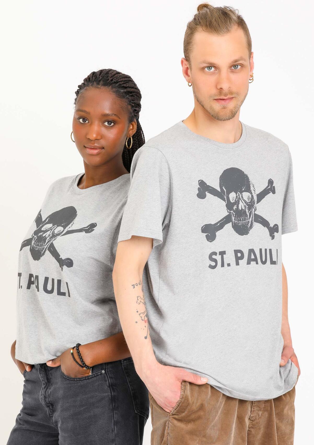 Skull and crossbones T-shirt, grey