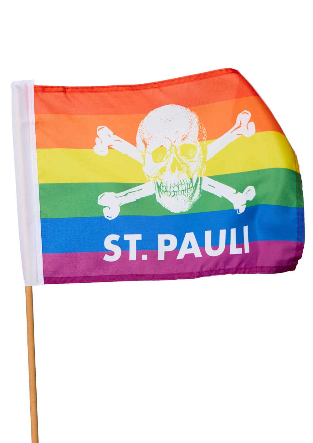 Skull and crossbones Rainbow flag, small  30x40 cm