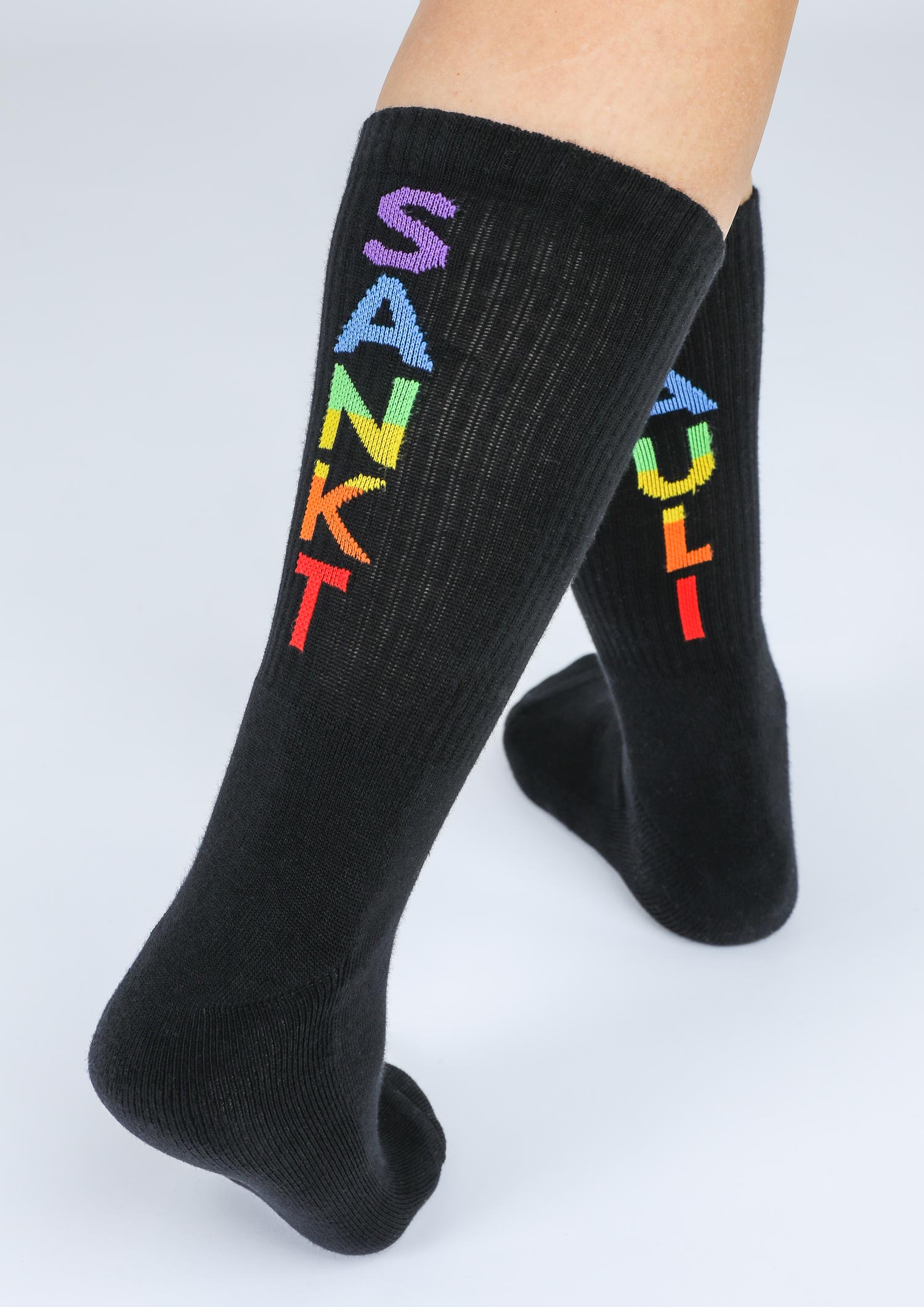 Tennis socks "Rainbow" black