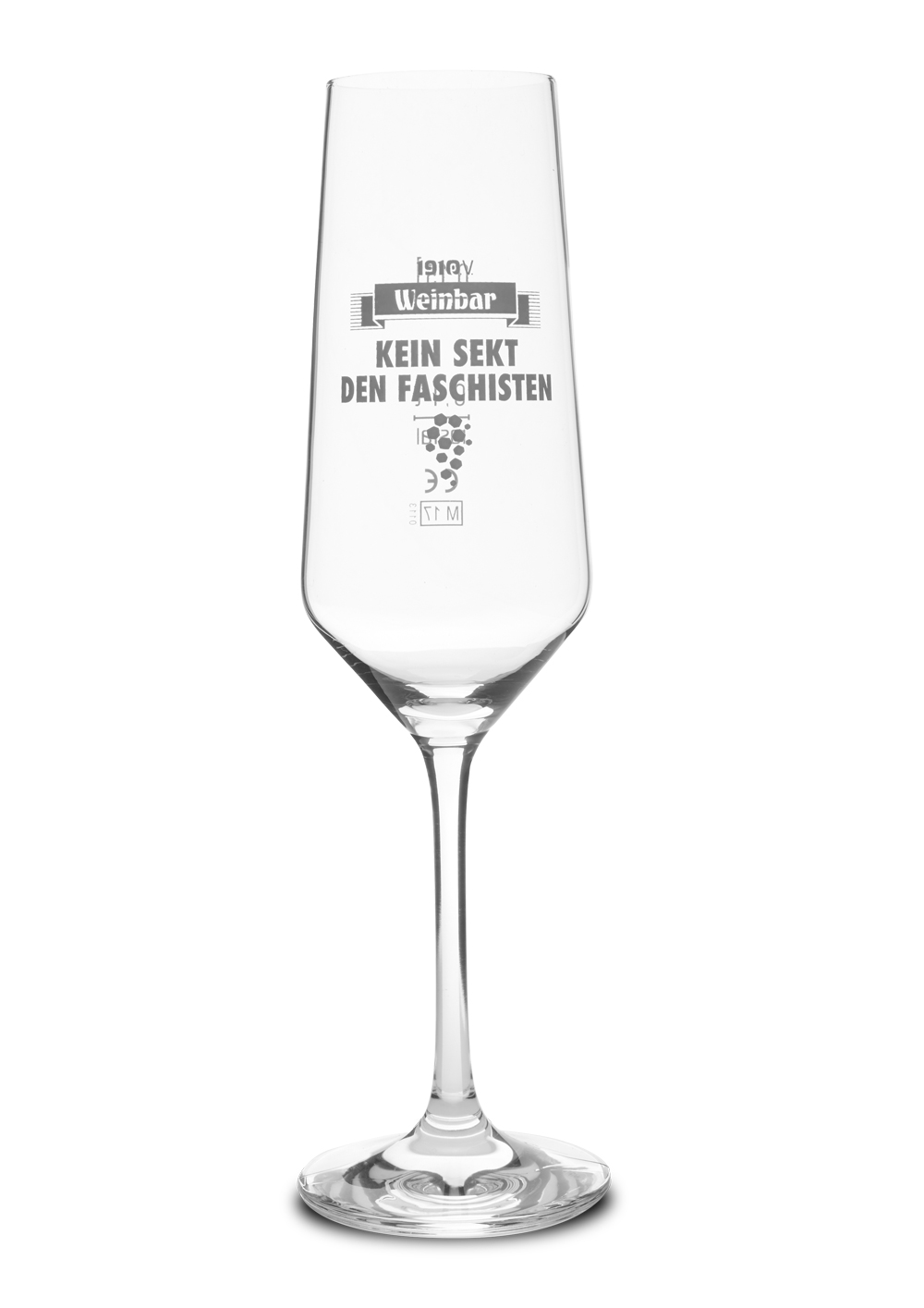 Champagne glasses "No champagne for facists" 6pcs