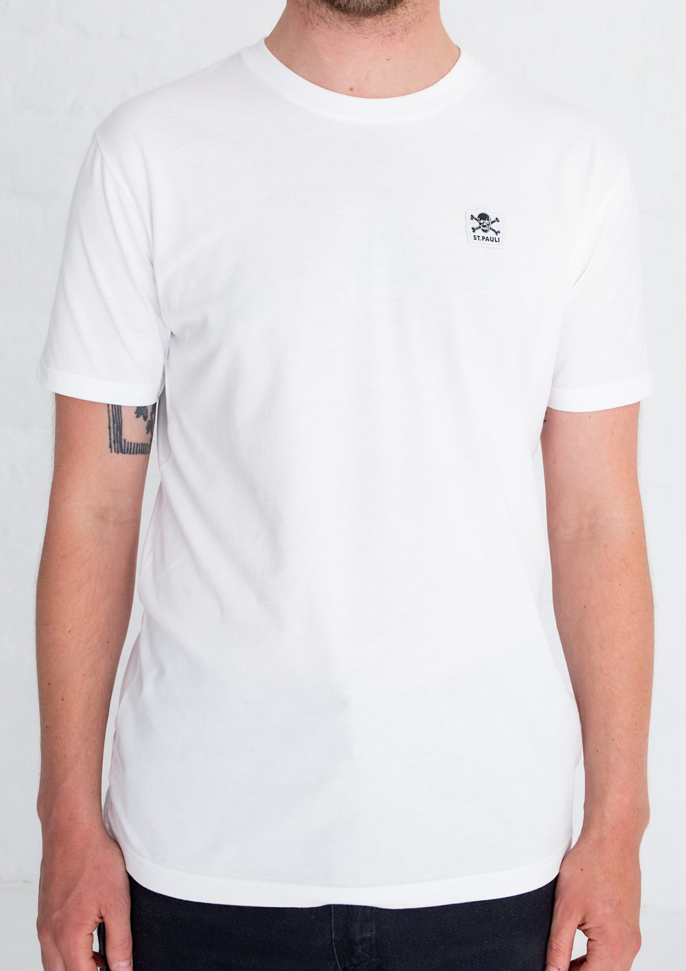 T-Shirt Basic Totenkopf Weiß