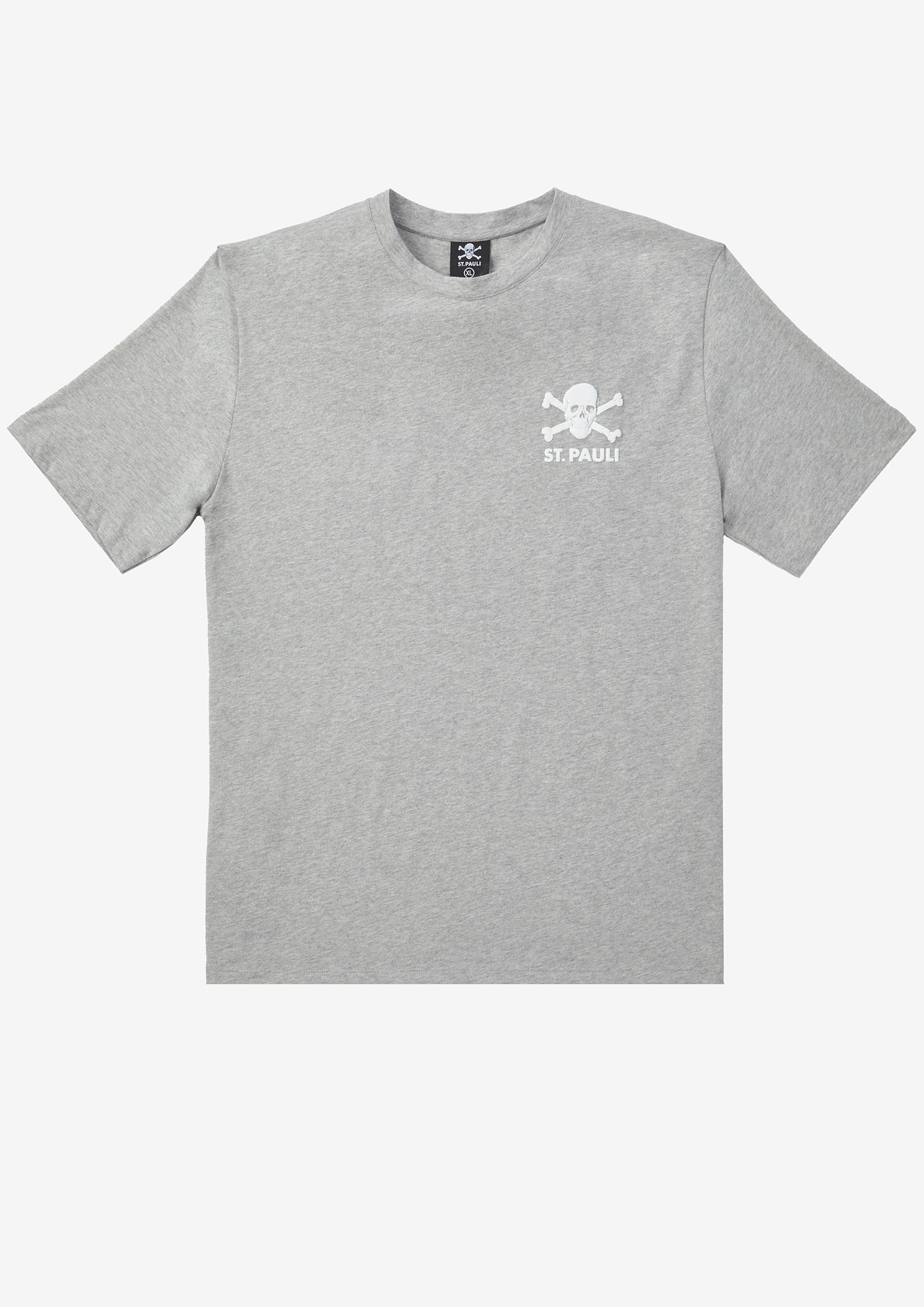 T-Shirt Skull and Crossbones - grey-white