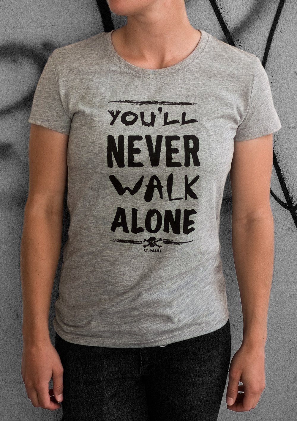 Frauen T-Shirt You'll never Grau - Schwarz
