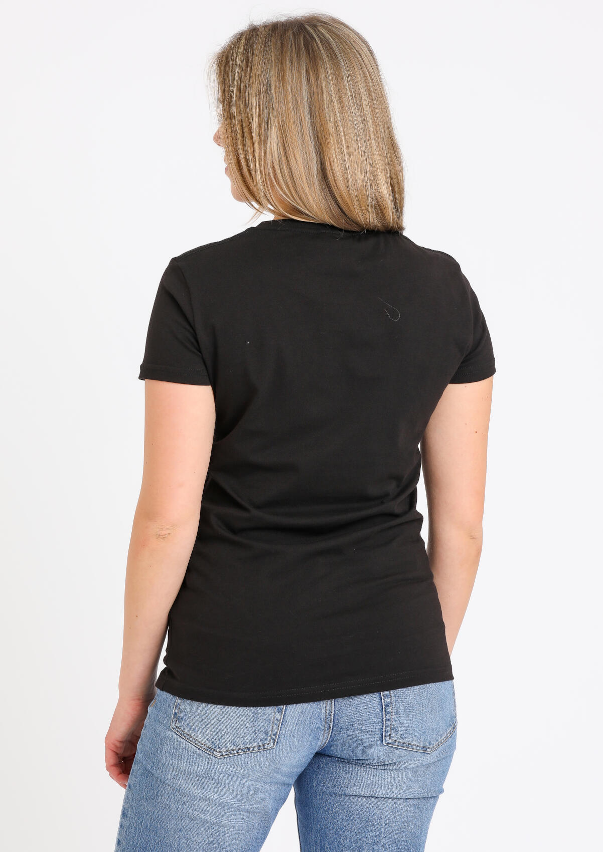 Women's logo T-shirt, black-white