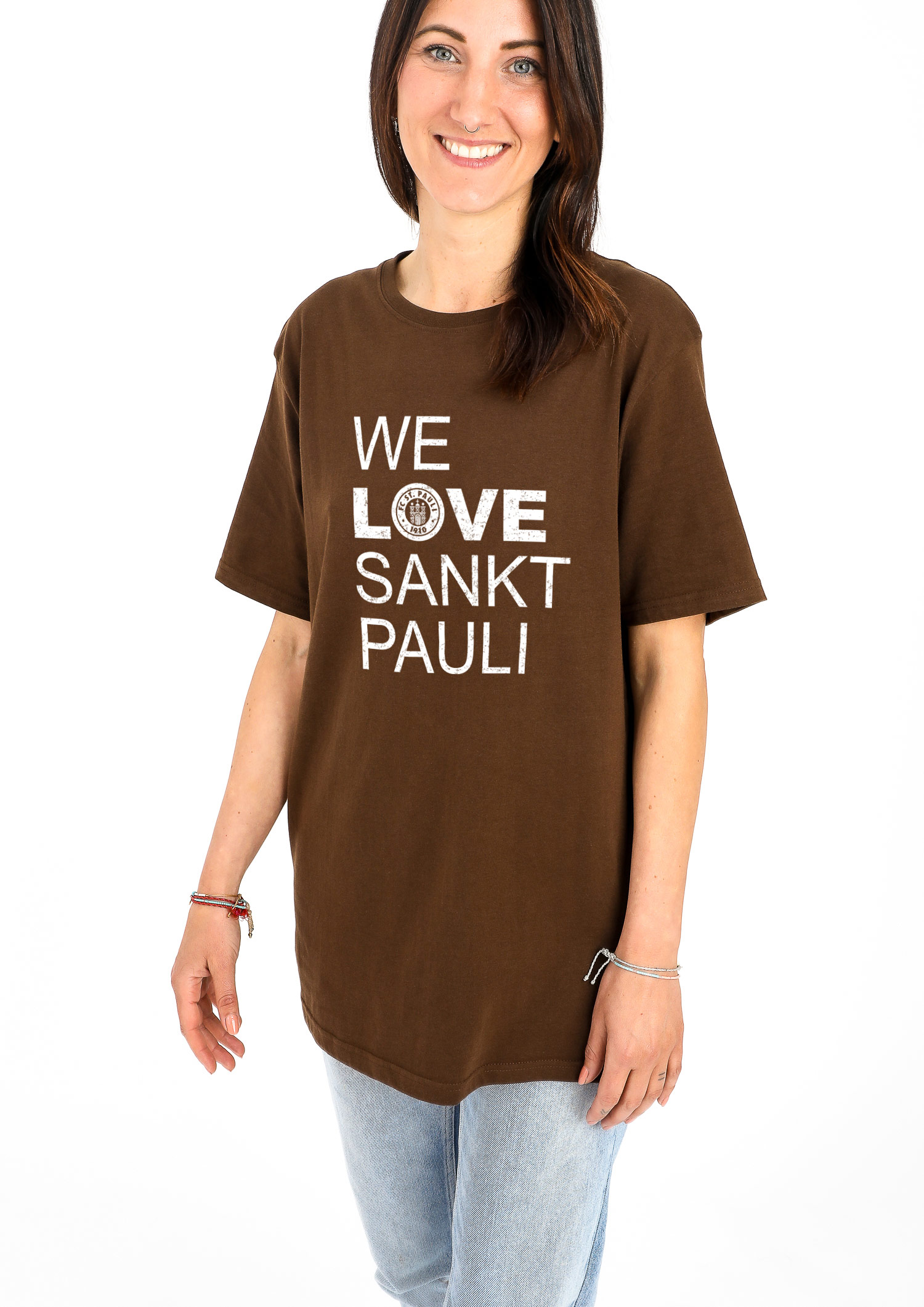 T-Shirt "We Love Sankt Pauli" - brown