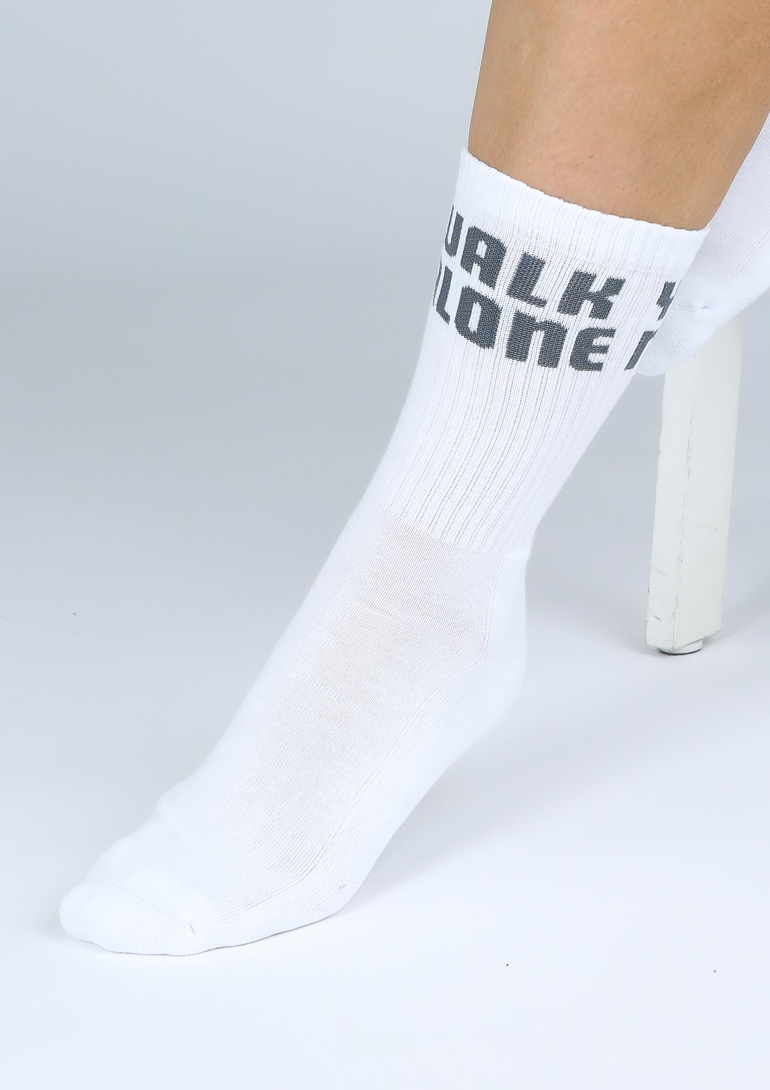 Tennissocken "You´ll never walk alone" weiss