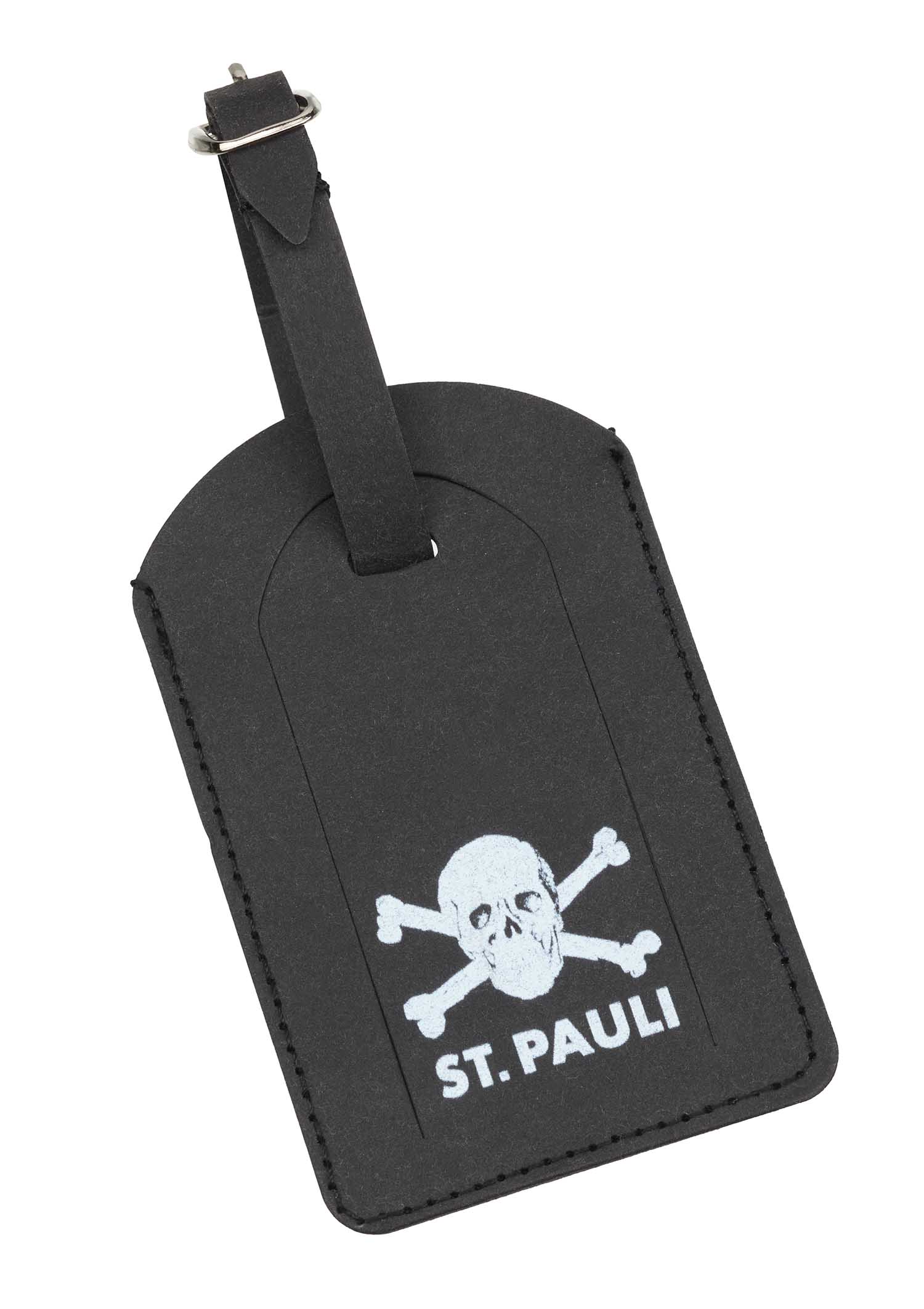 Suitcase tag skull and crossbones