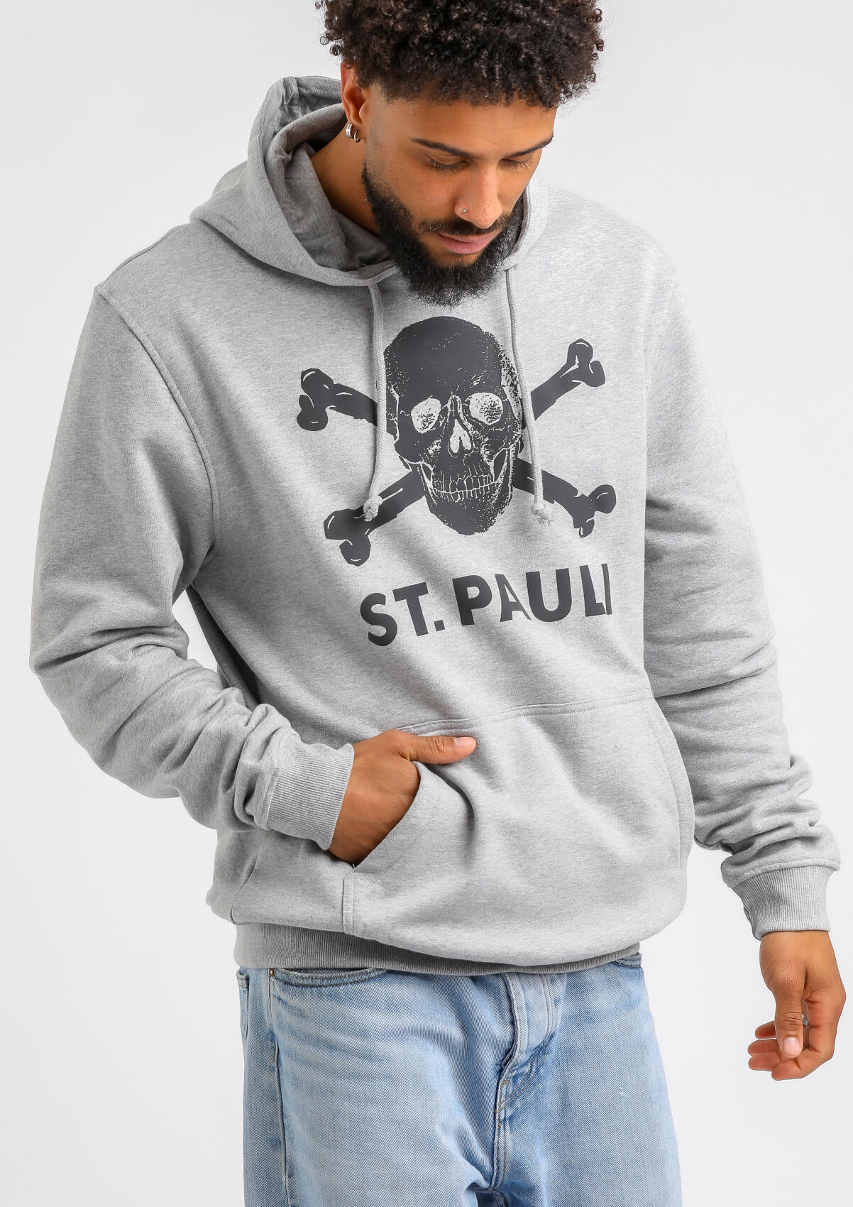 Hooded sweater Skull Grey