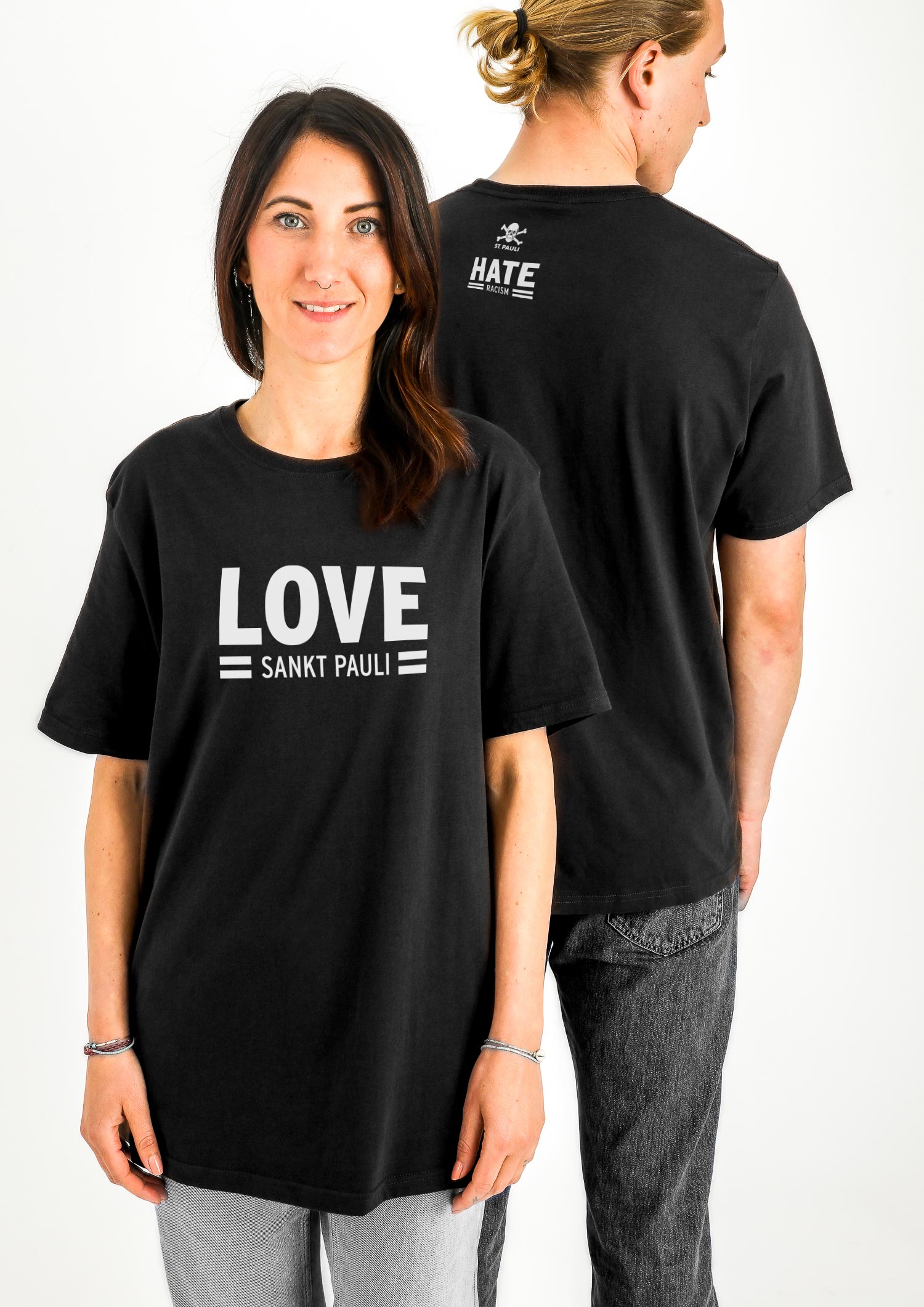 T-Shirt "Love Hate" - schwarz