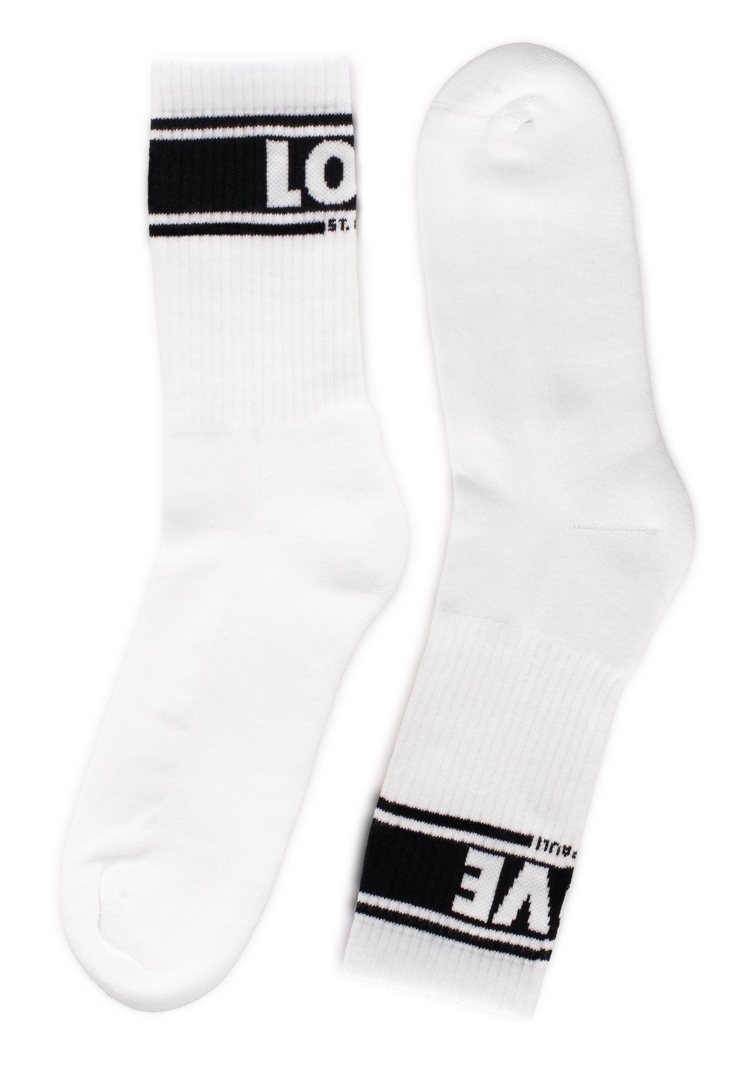 Tennissocken "Love Hate" weiss