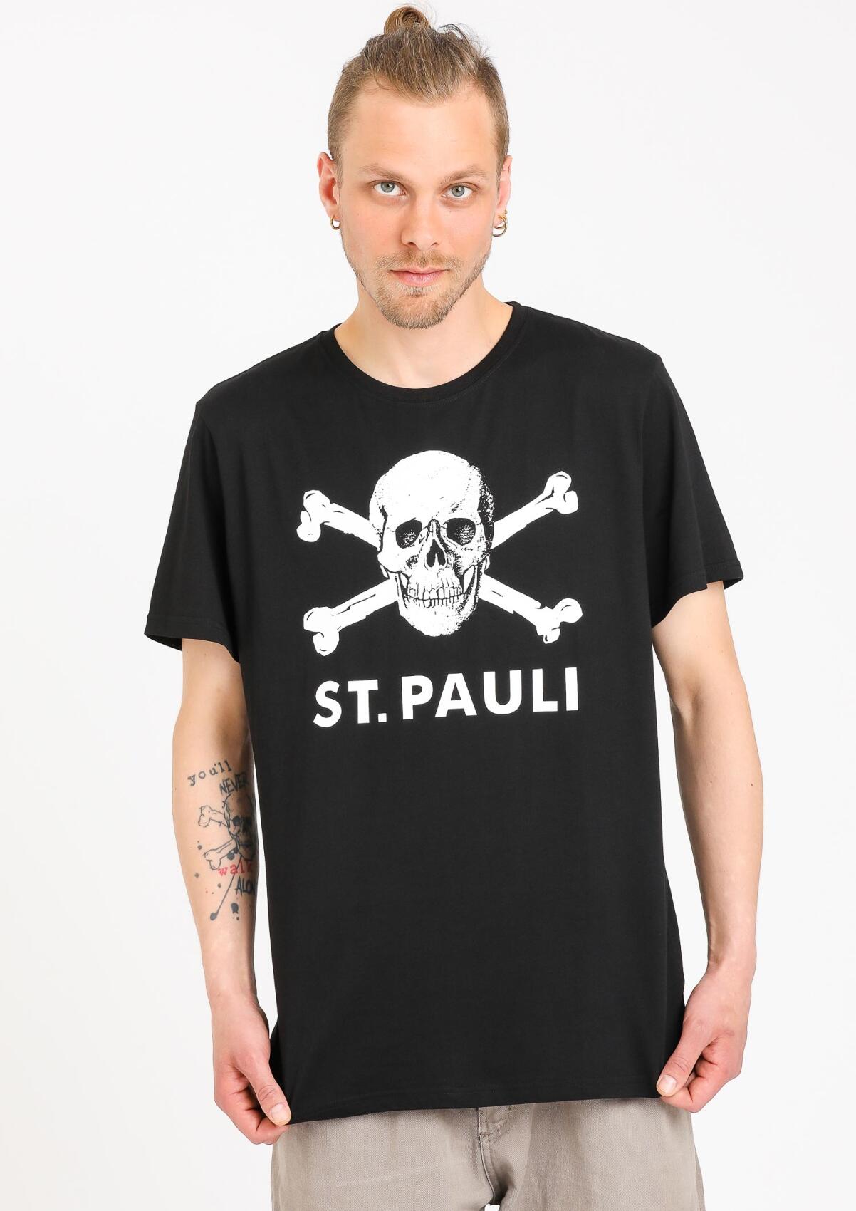 Skull and crossbones T-shirt I, black