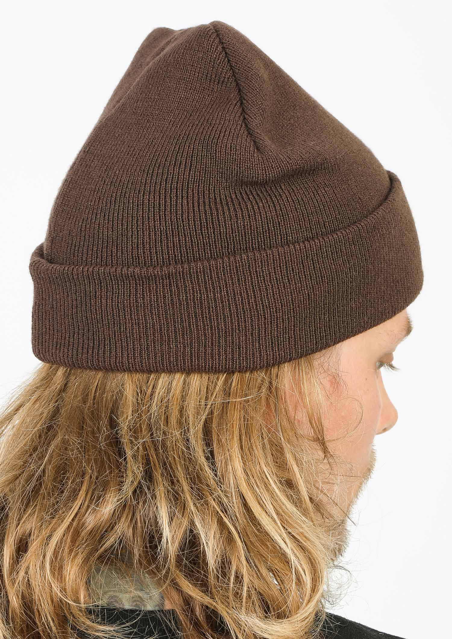 Beanie fisherman brown logo