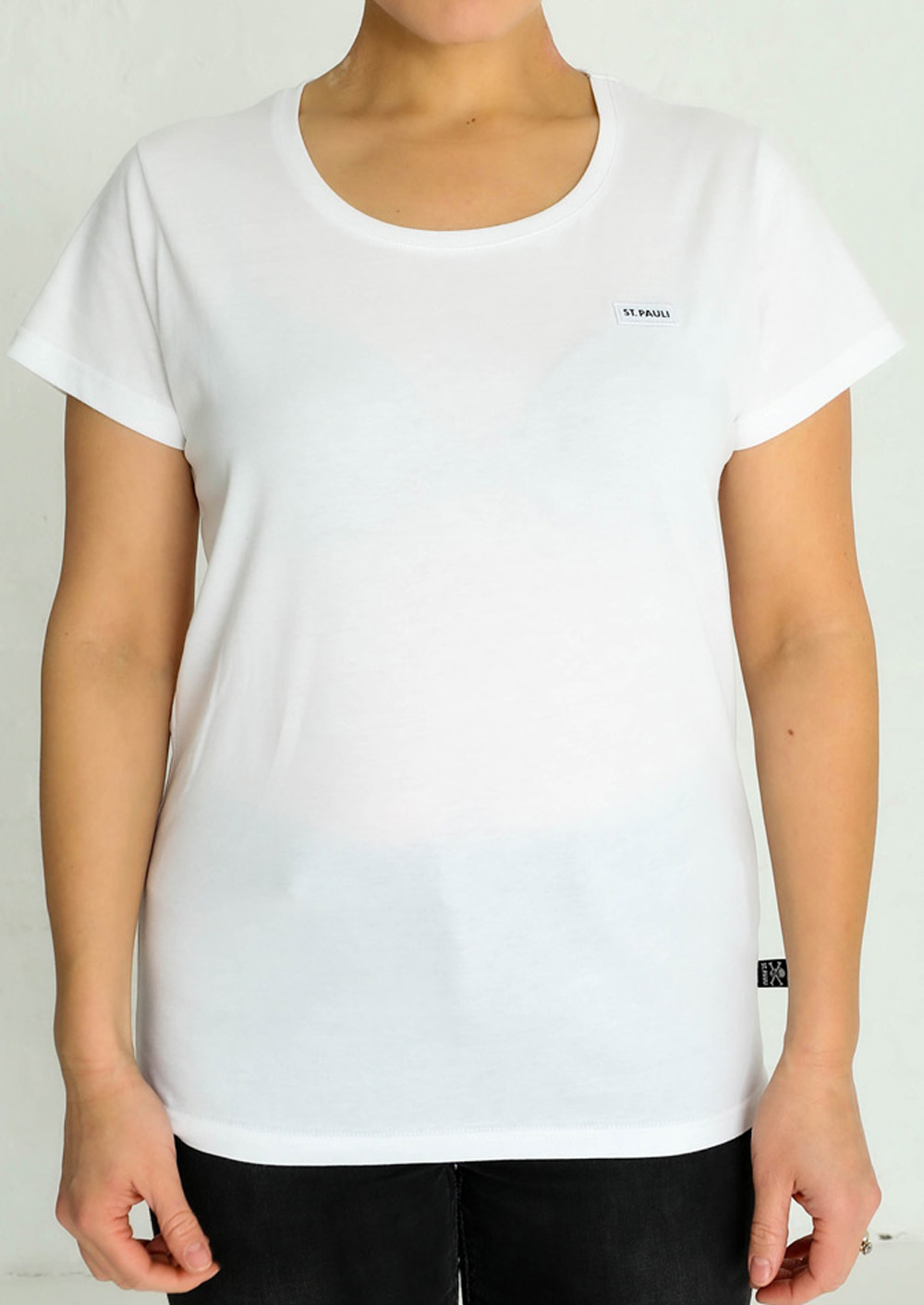 T-Shirt  Basic Logo Weiß tailliert