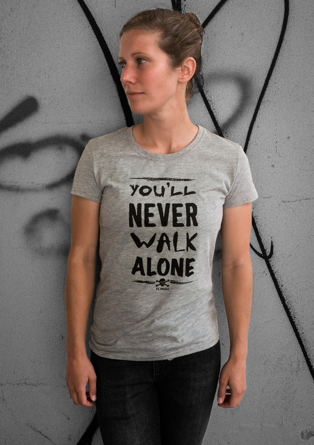Women's T-shirt You'll never grey-black
