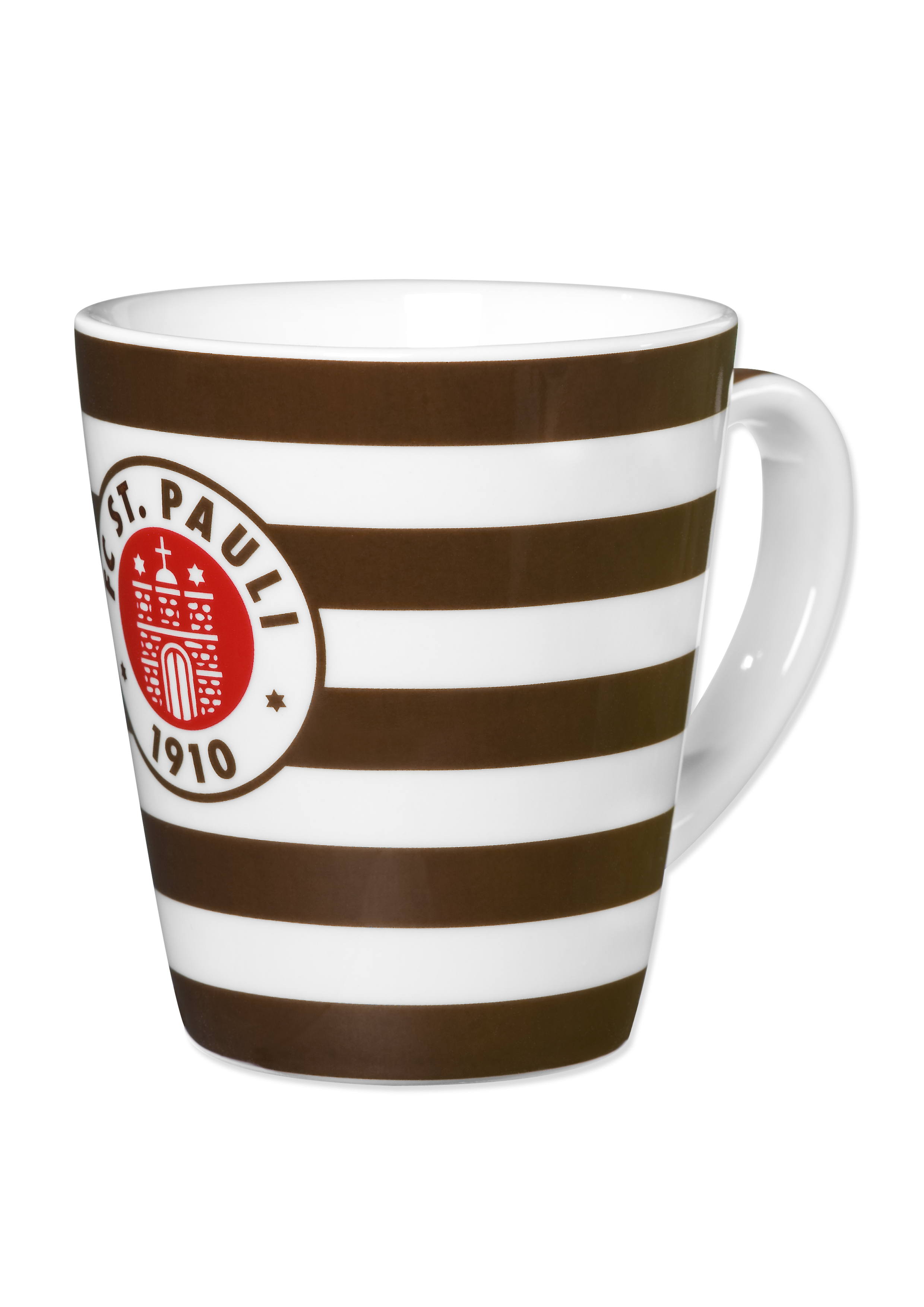 Logo coffee mug, striped
