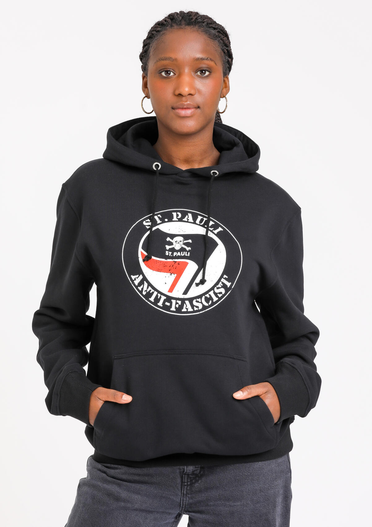 Hooded Sweater Anti Fascist