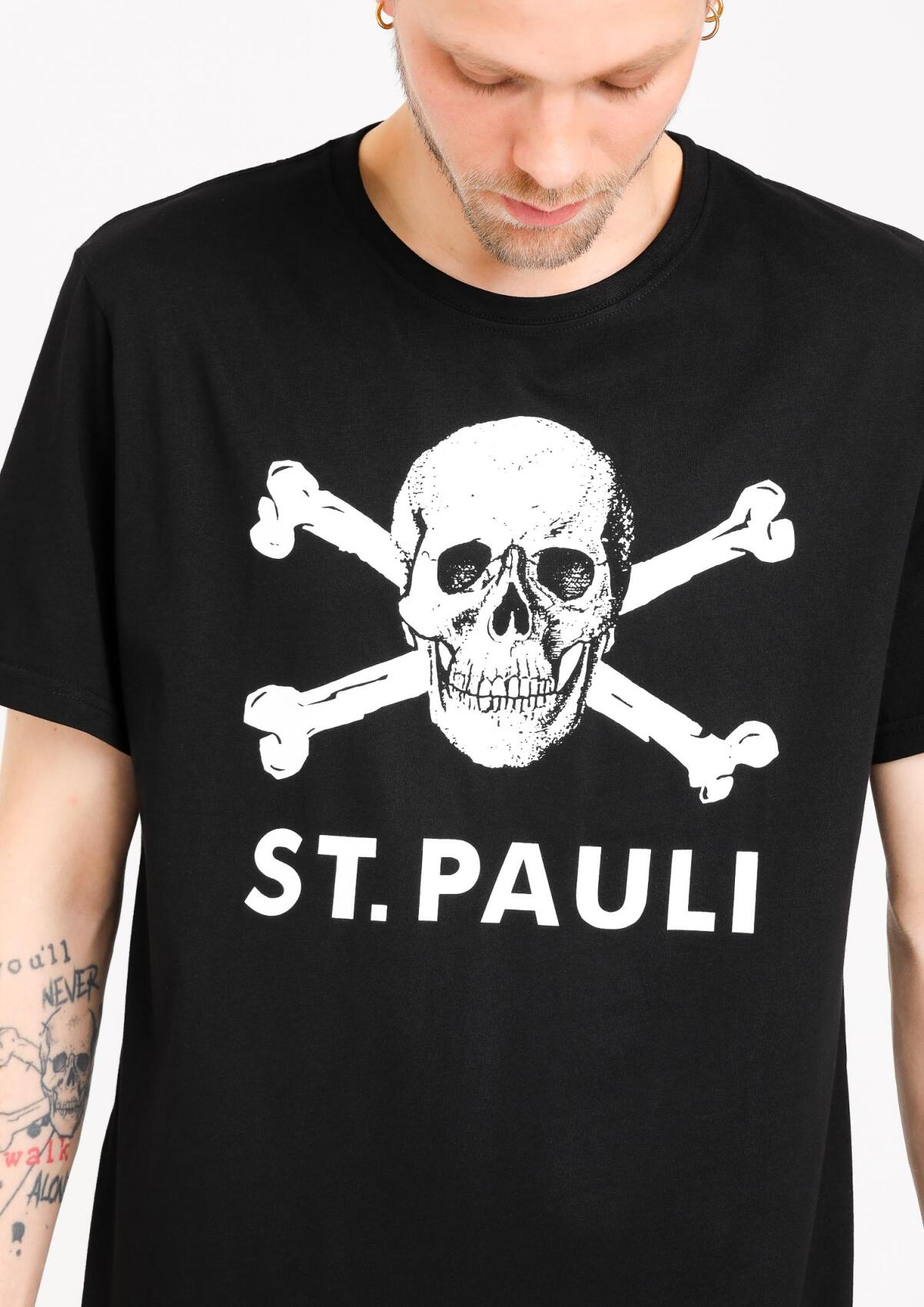 Skull and crossbones T-shirt I, black