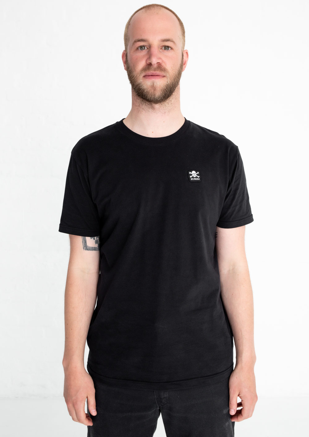 T-Shirt Basic Totenkopf Schwarz