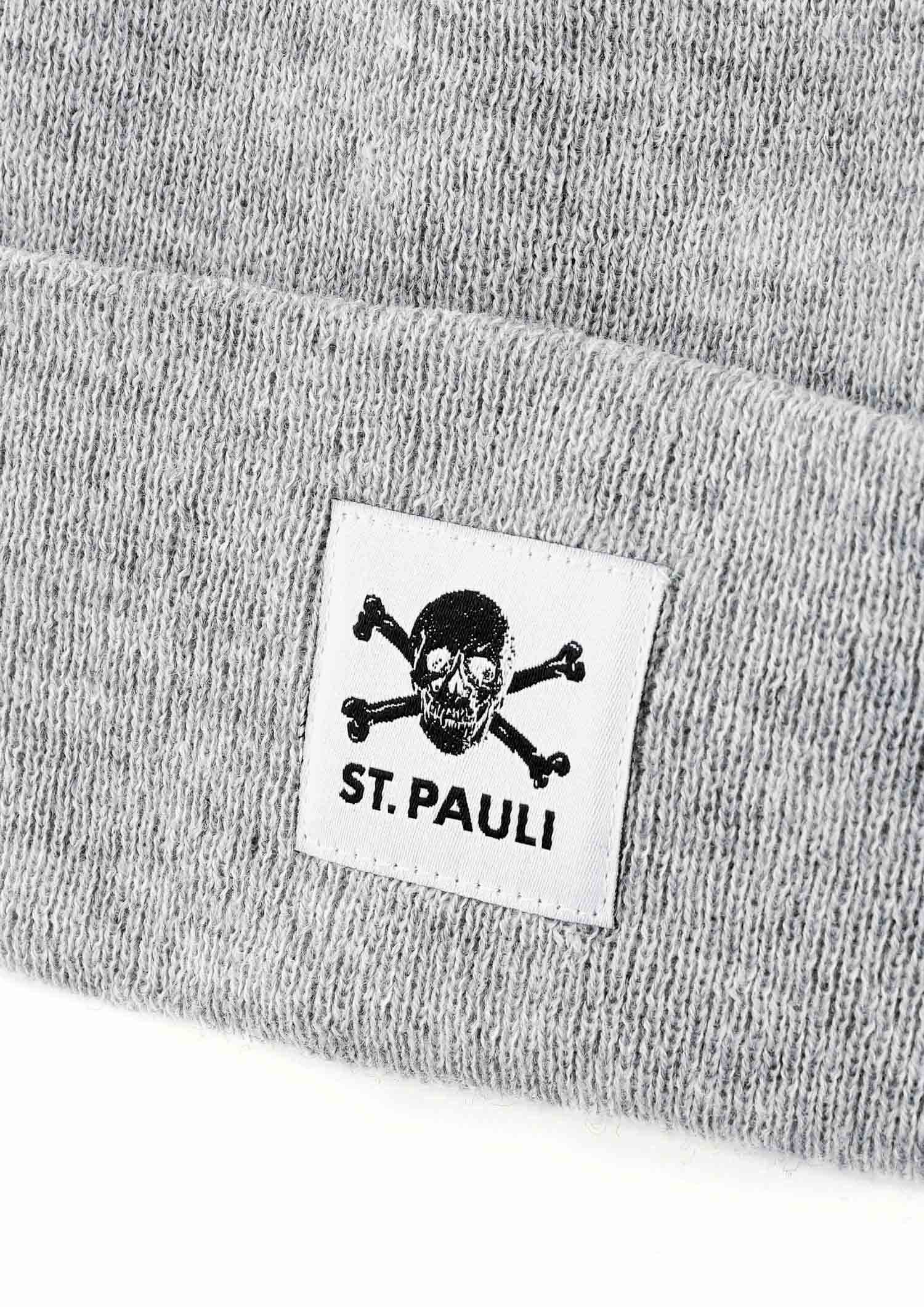 Beanie "Skull and Crossbones St. Pauli" grey