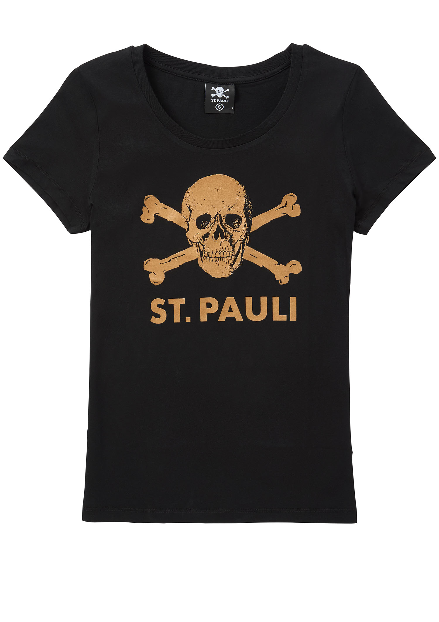 Frauen T-Shirt Schwarz-Gold