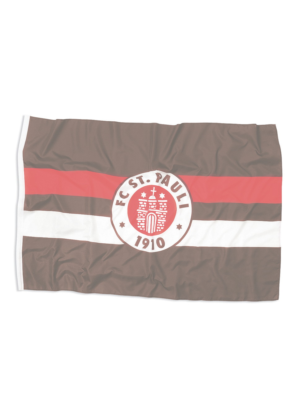 Fahne Logo Braun-Weiß-Rot 100x150 cm