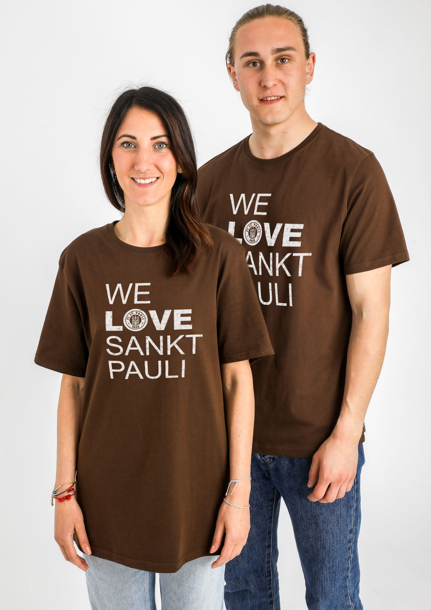 T-Shirt "We Love Sankt Pauli" - braun