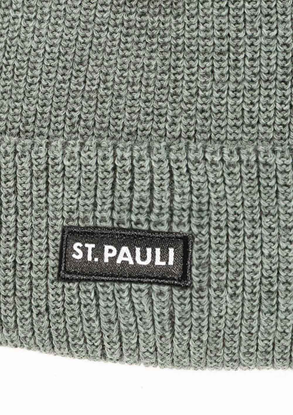 Strickmütze "St. Pauli" salbeigrün