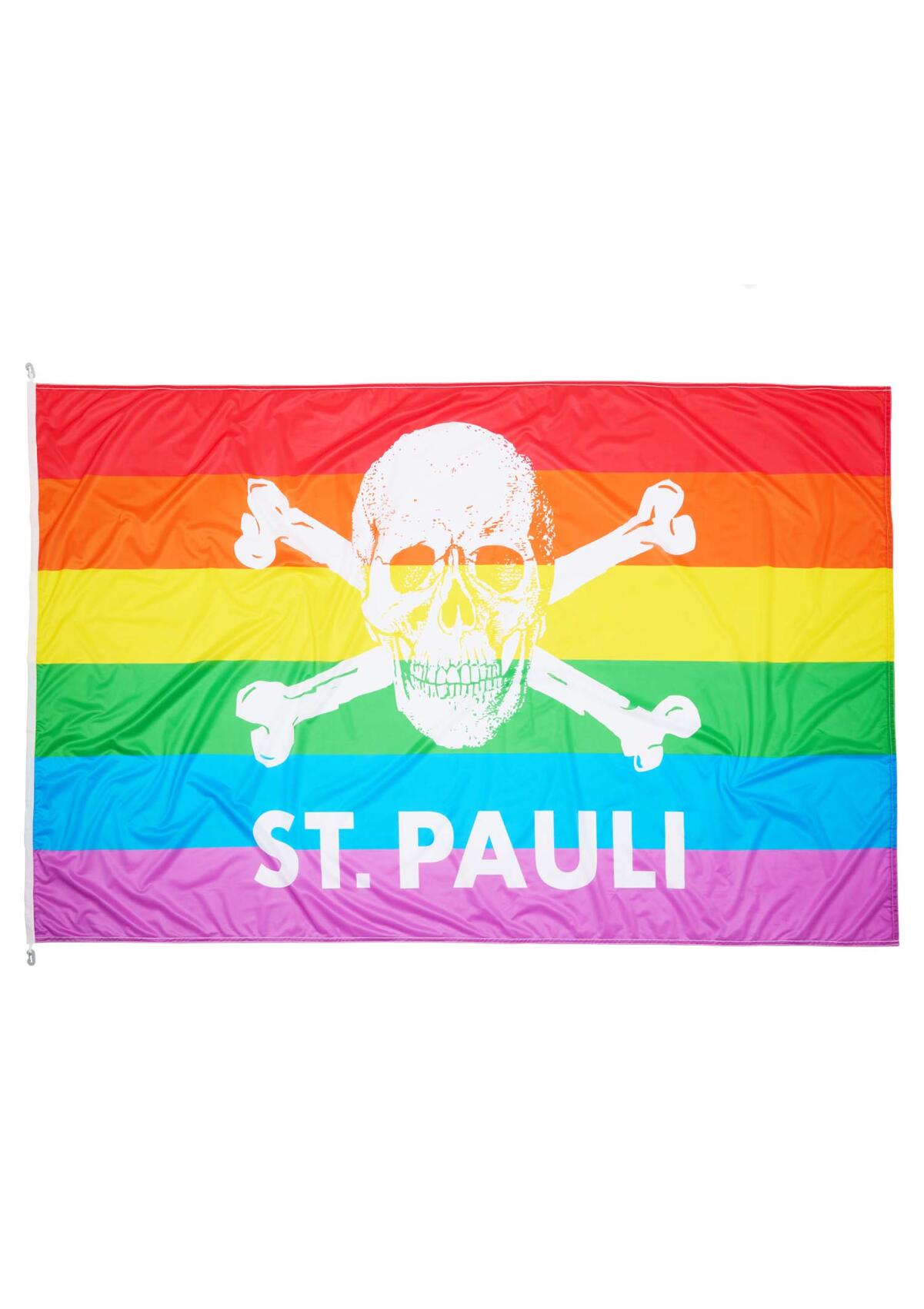 Skull and crossbones rainbow flag 150 x 250 cm