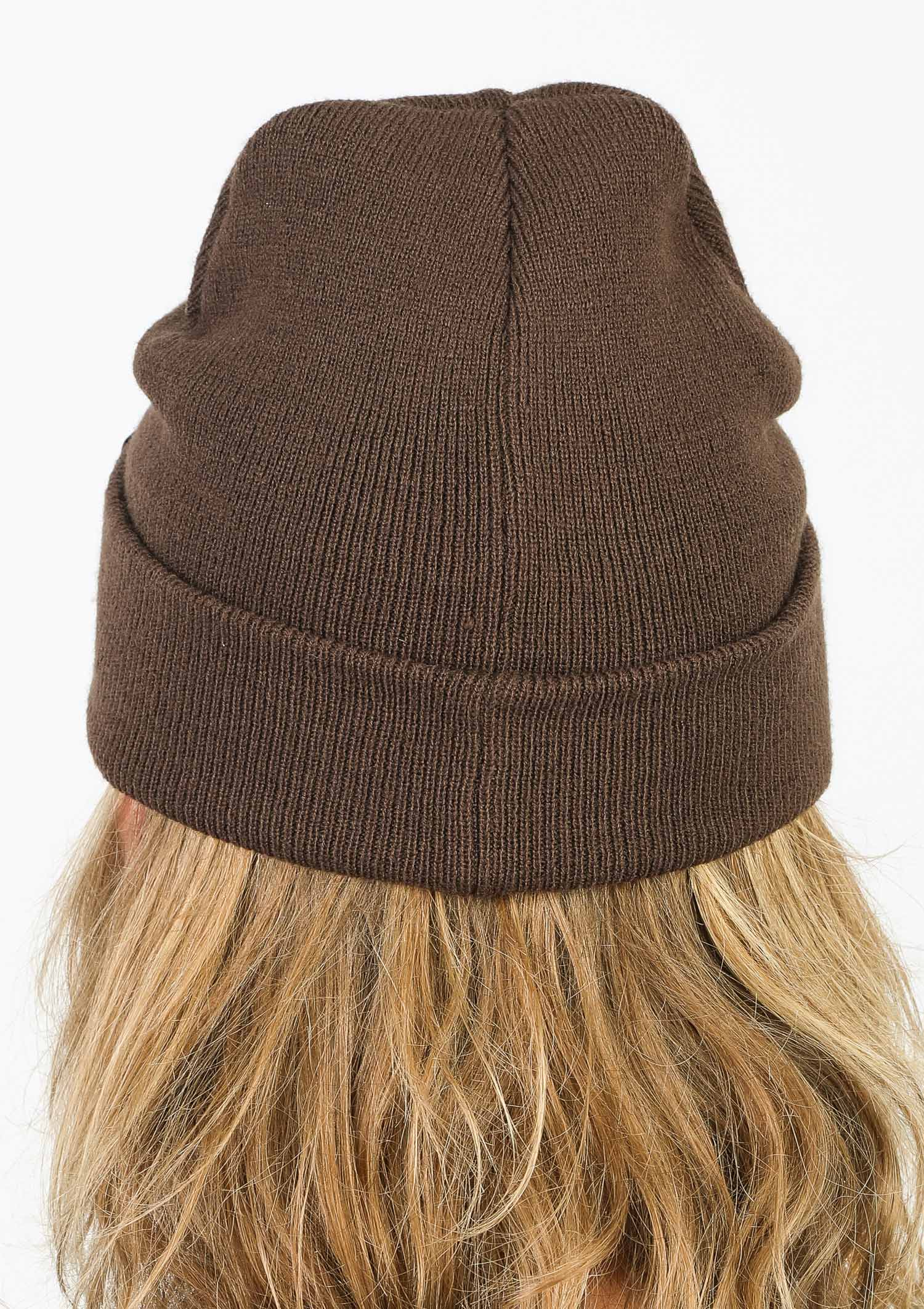 Beanie fisherman brown logo