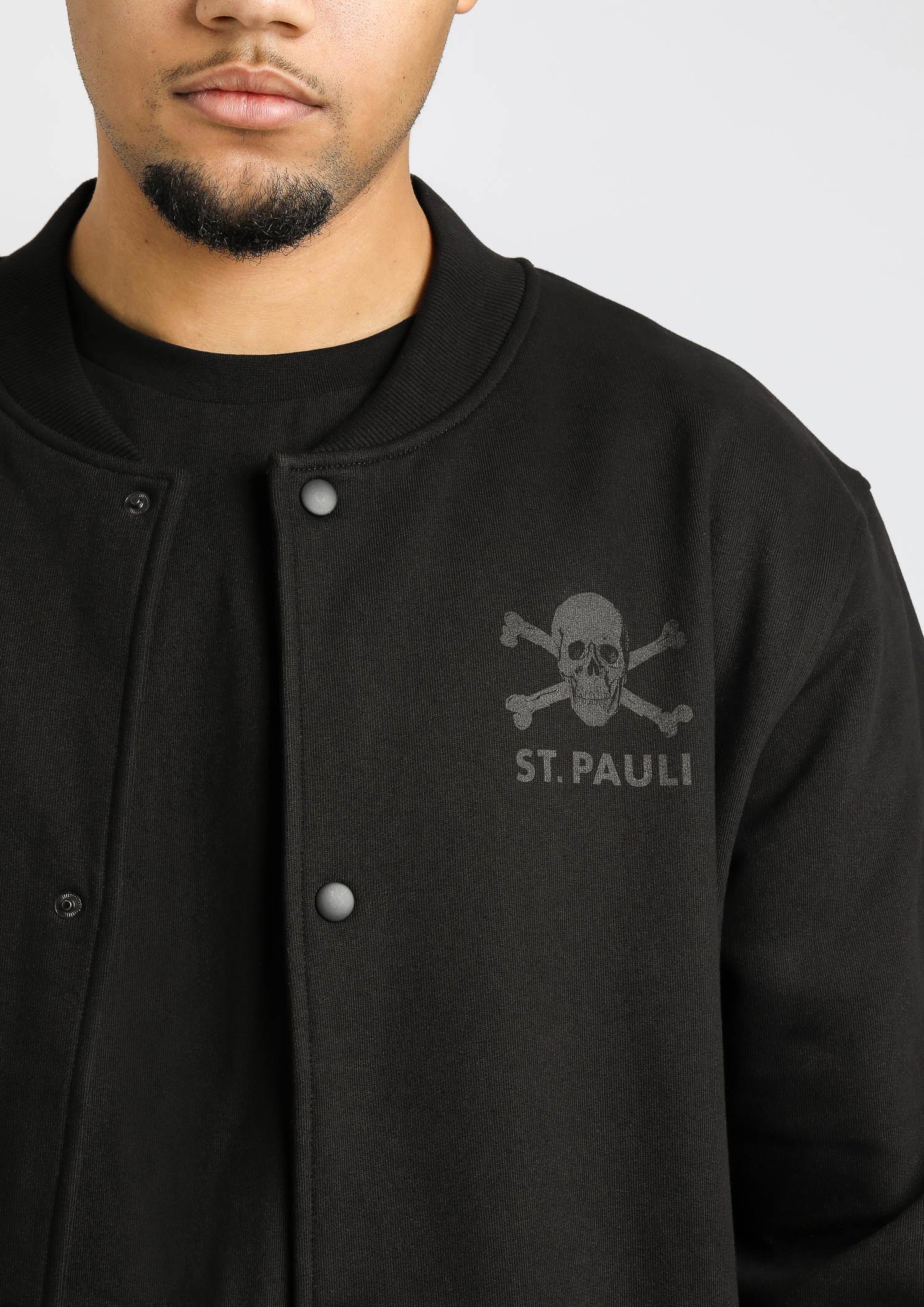 College Jacket "All Black" Skull and Crossbones 