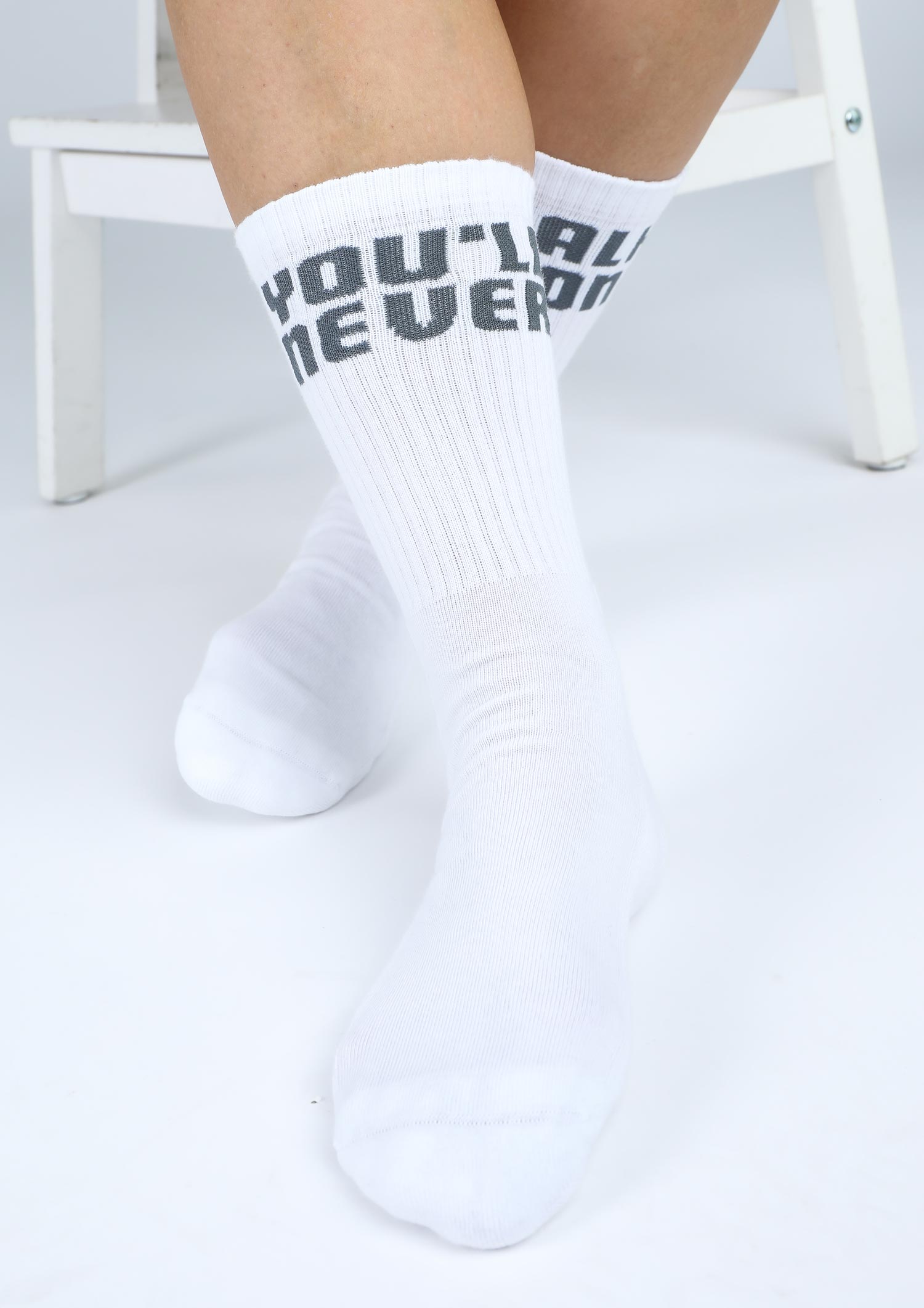 Tennis socks "You´ll never walk alone" white
