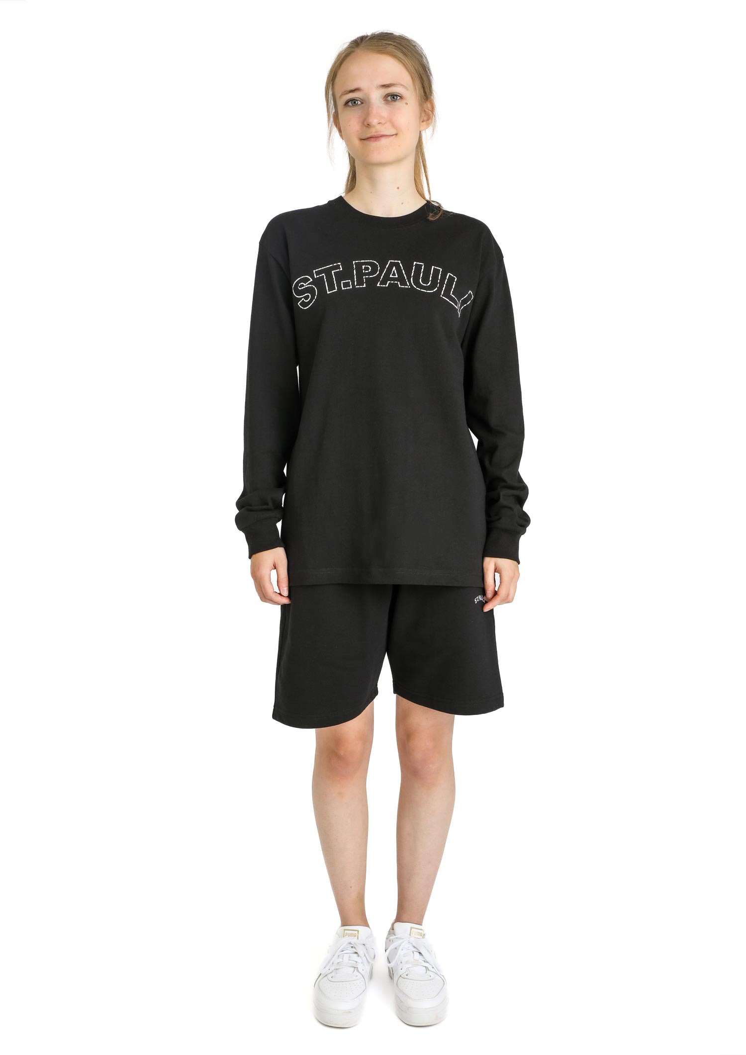 Longsleeve "College" schwarz