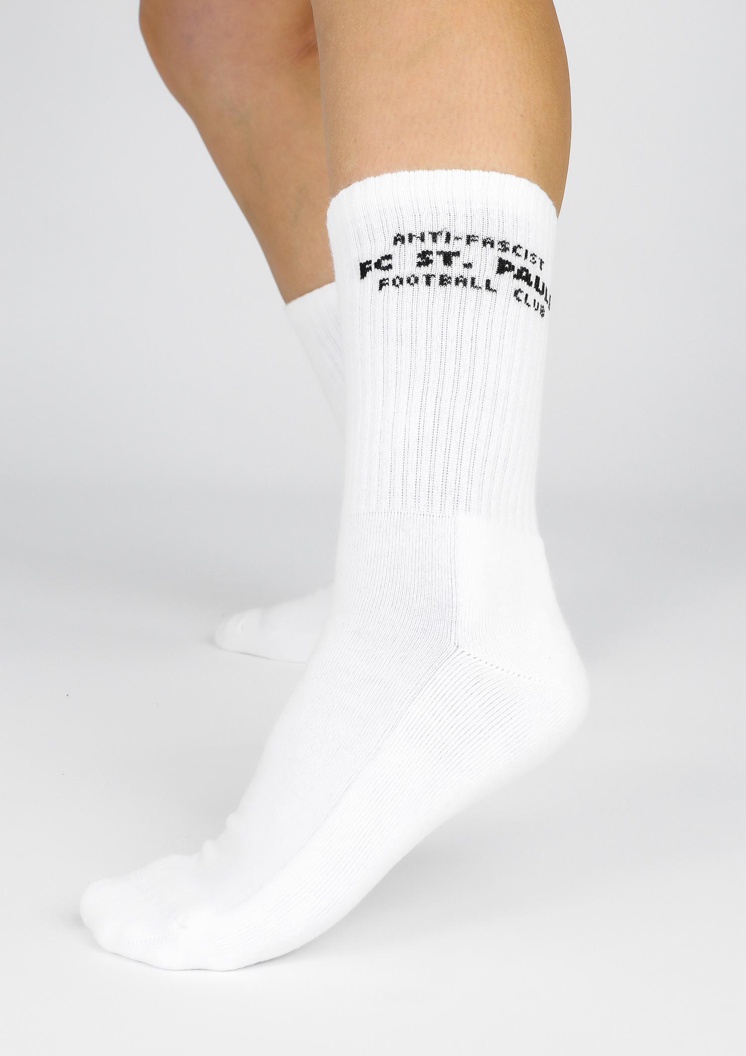 Tennis socks "Anti Fascist Football Club" white