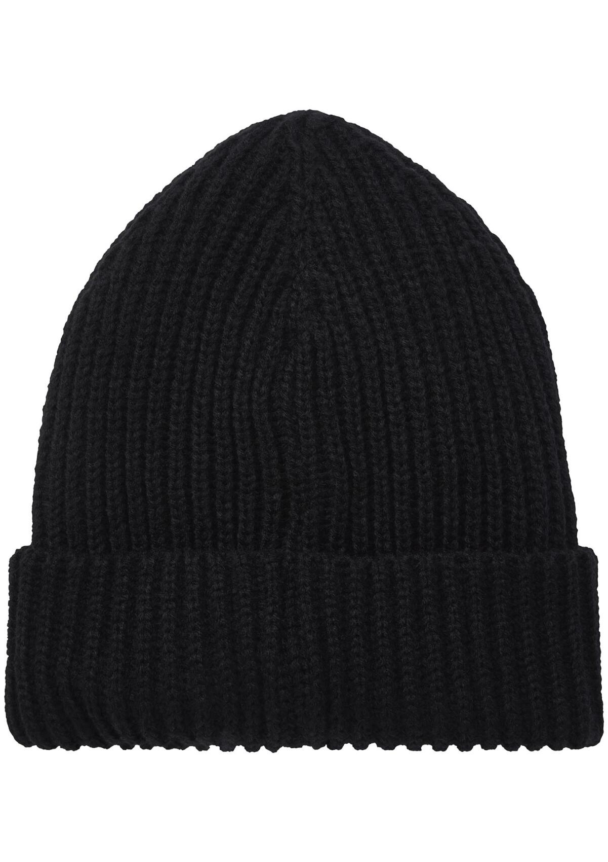 Knitted Beanie - Skull and Crossbones Black