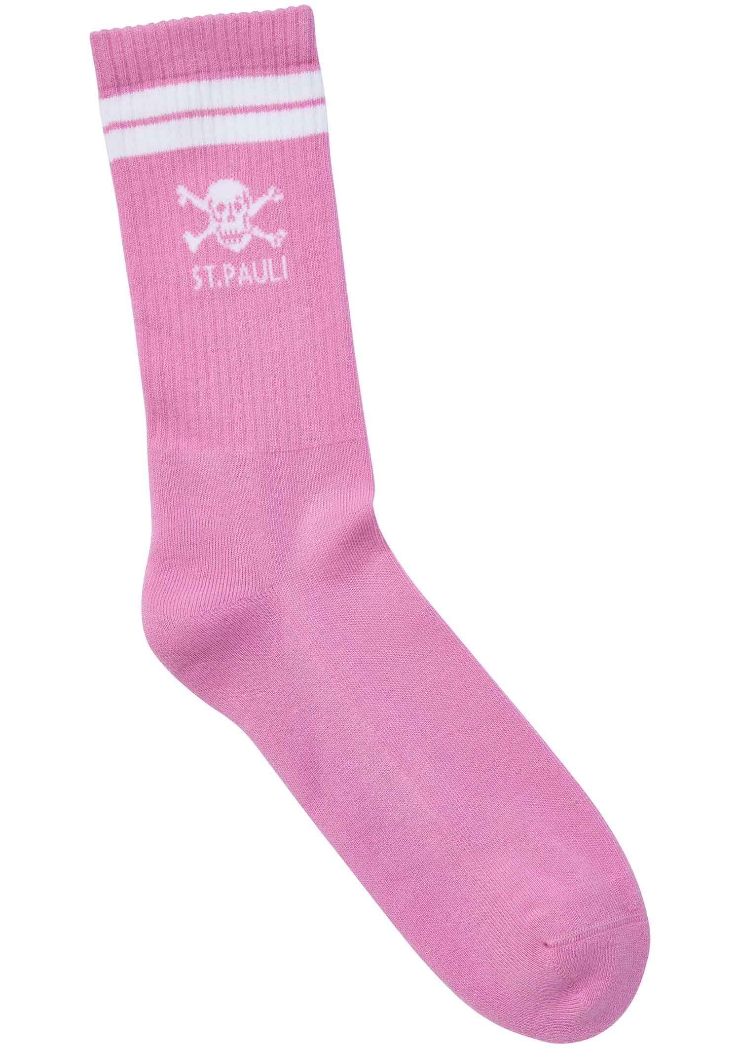 Socks "St. Pauli Skull and Crossbones" - pink