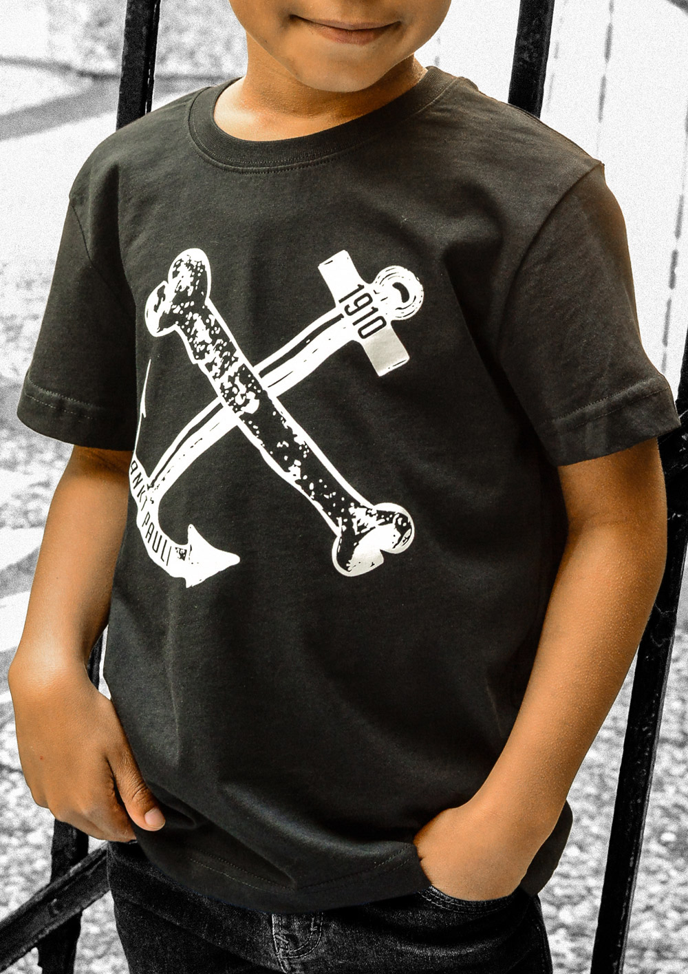 Children's T-shirt Anchor Black